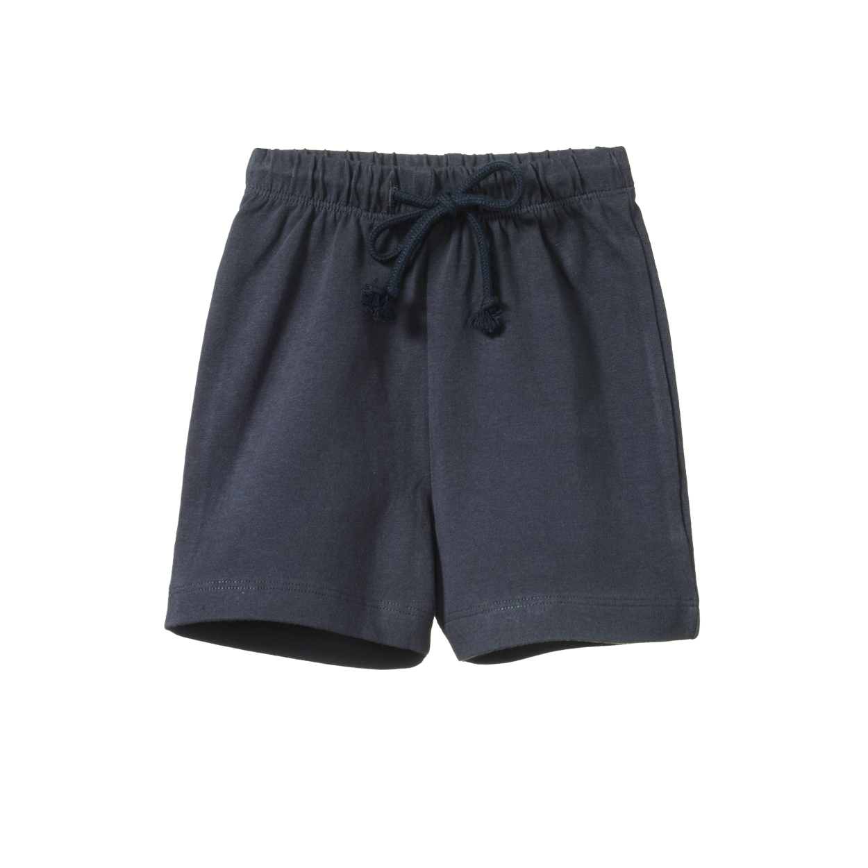 Nature Baby Jimmy Shorts in Navy organic cotton, front view