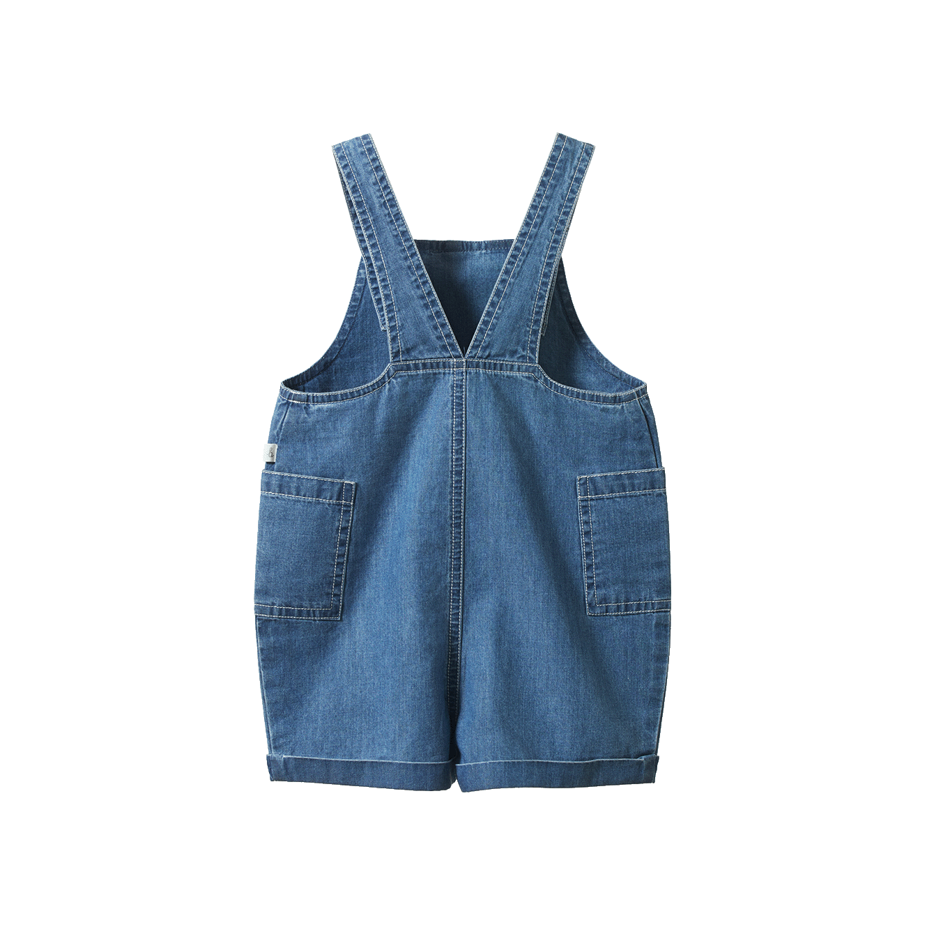 nature baby tucker shortie overalls in sky