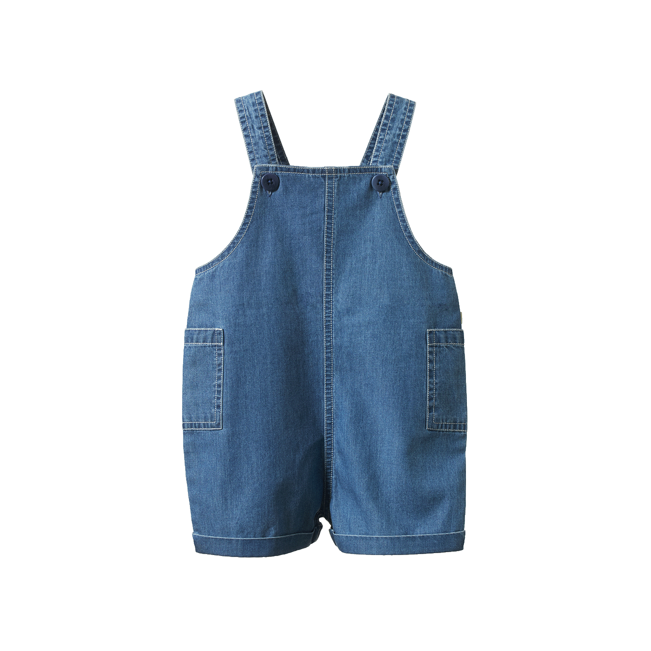 nature baby tucker shortie overalls in sky