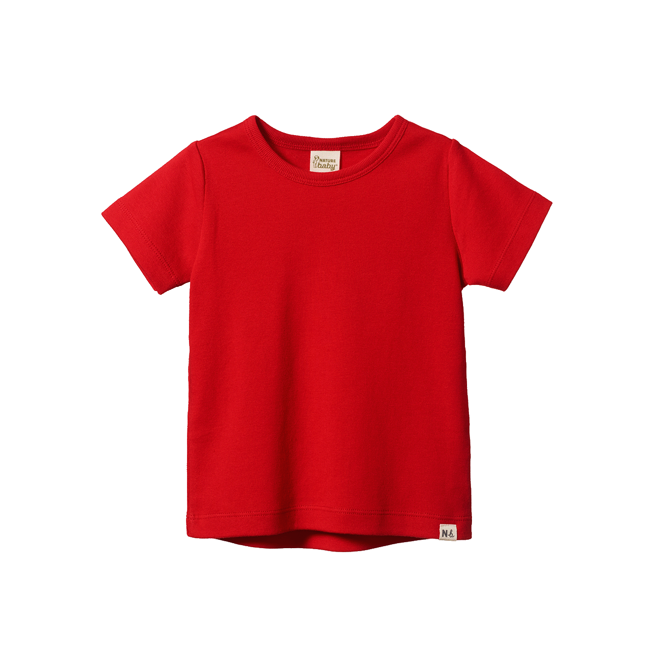 Nature Baby River Tee in Red organic cotton