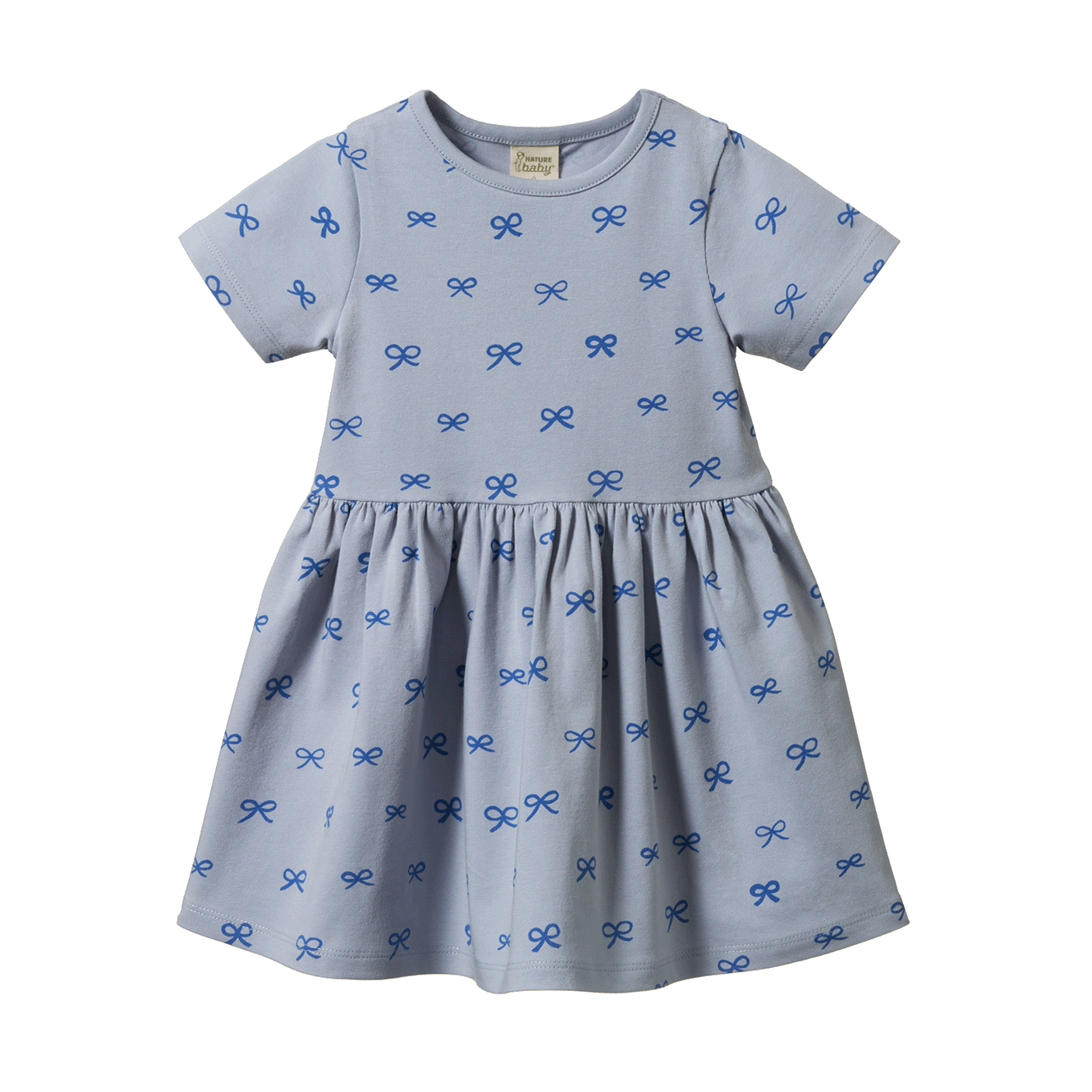Nature baby saturday dress ribbons zen blue