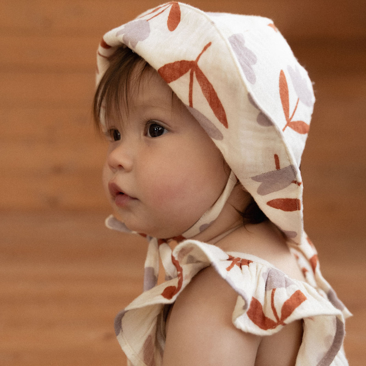 nature baby muslin sunhat fleurette