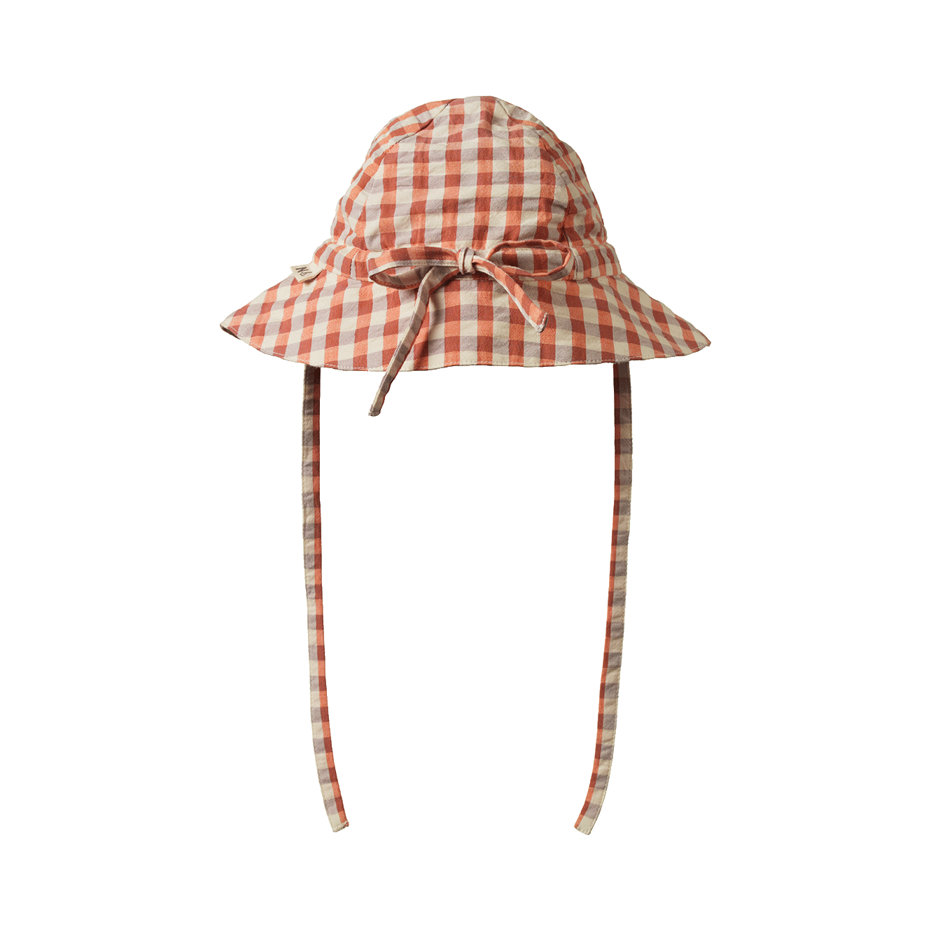 nature baby sunhat in dandelion gingham