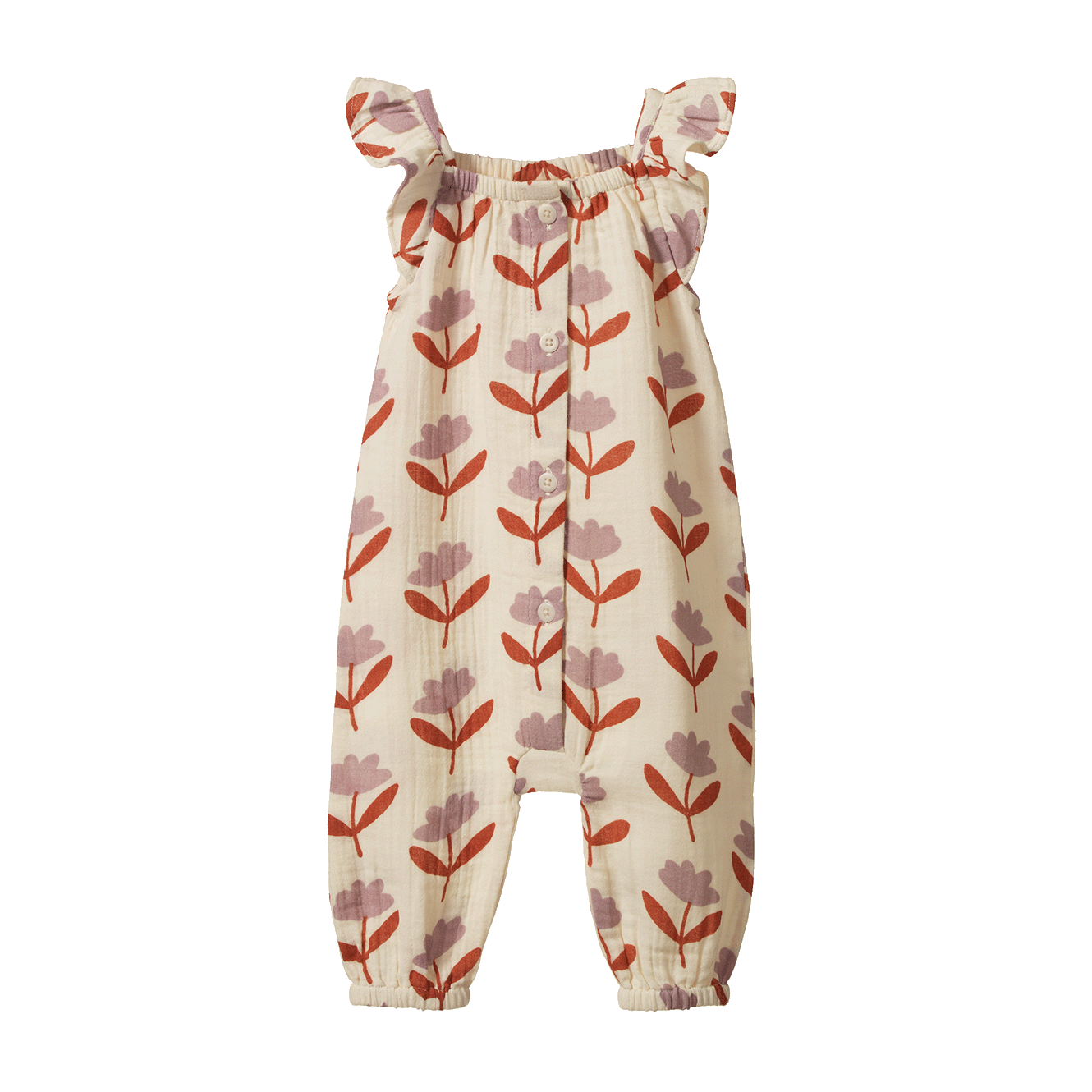 nature baby muslin tilda suit in fleurette print