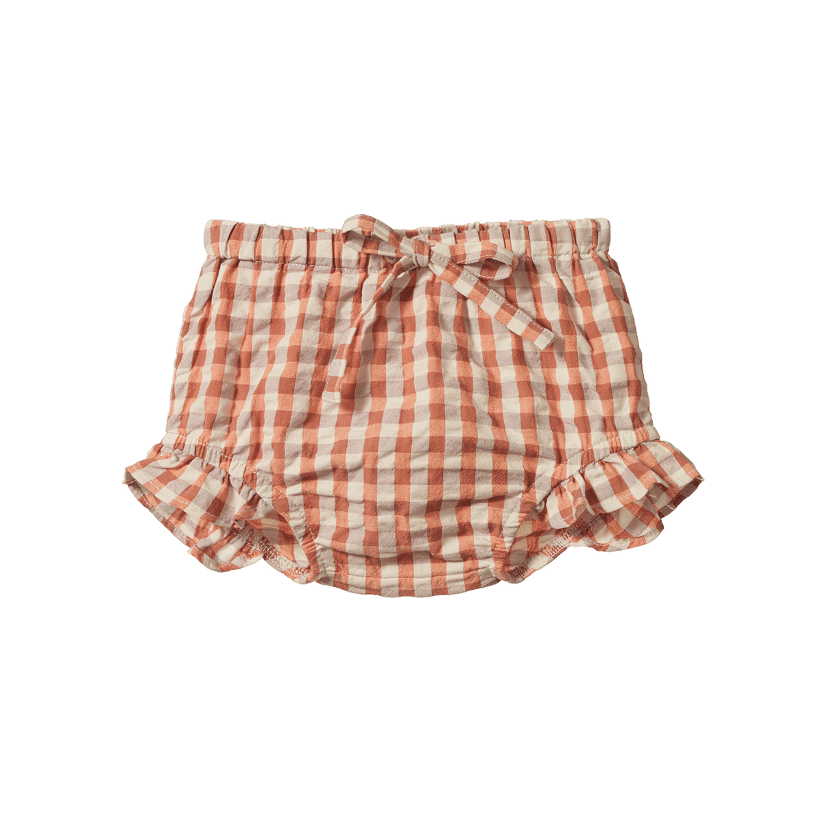 nature baby petal set shorts in dandelion gingham