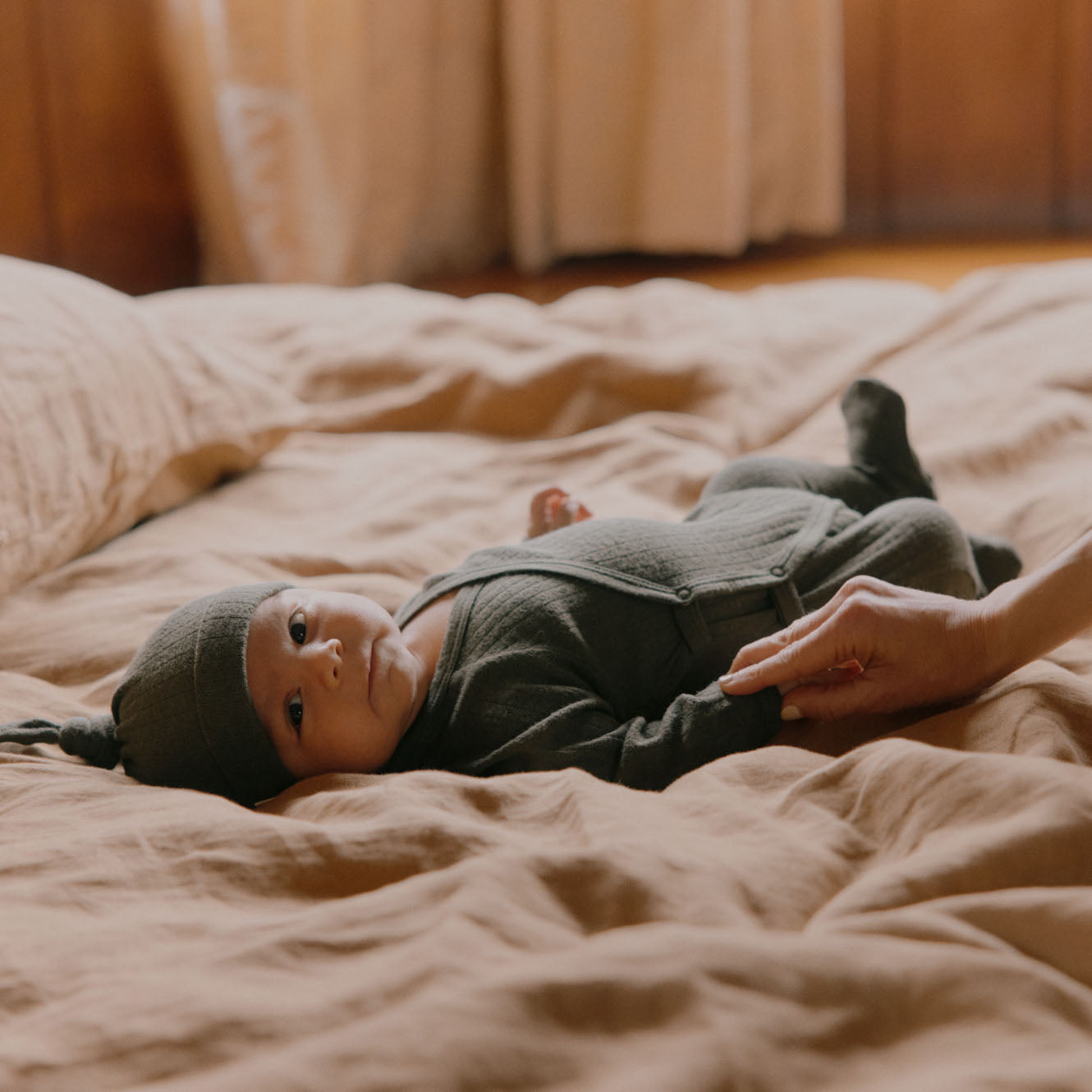 merino pointelle kimono stretch and grow