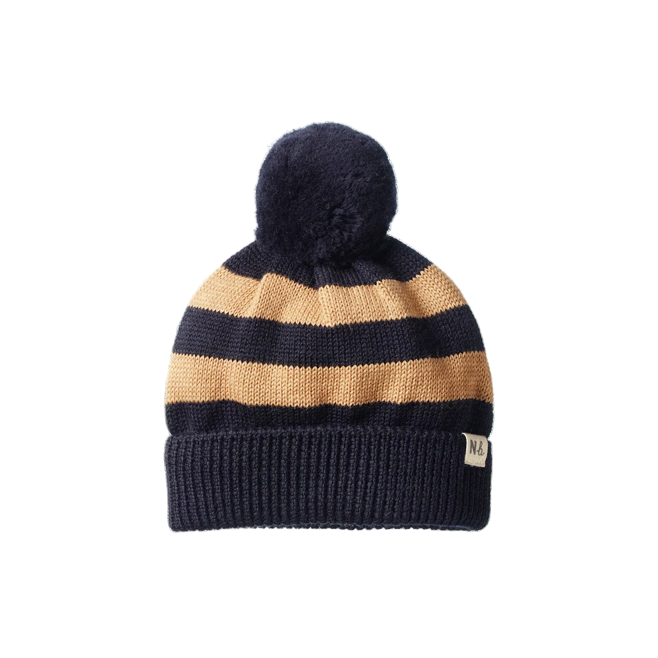 NATURE BABY alpine beanie caramel stripe