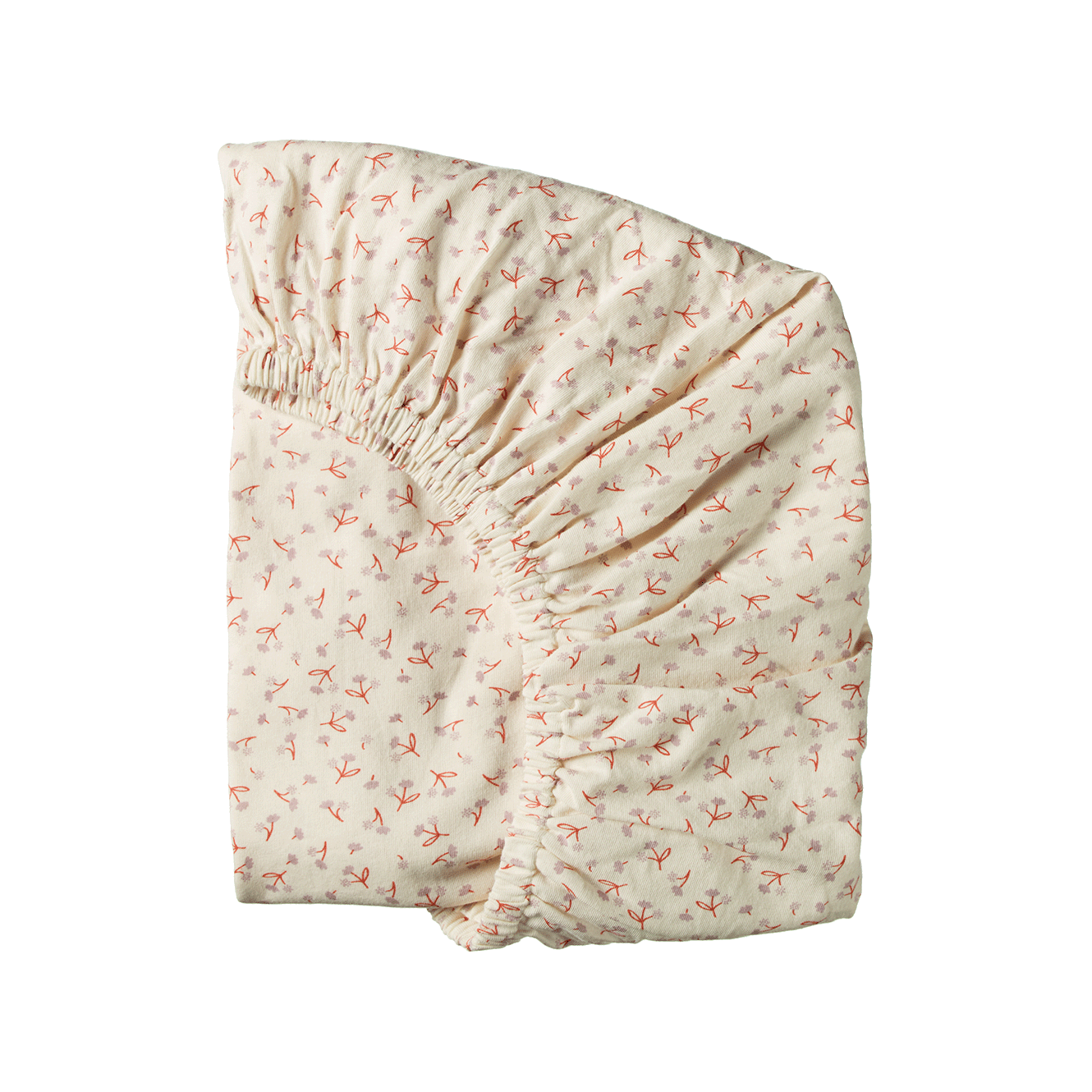 nature baby fitted jersey sheet in dandelion print