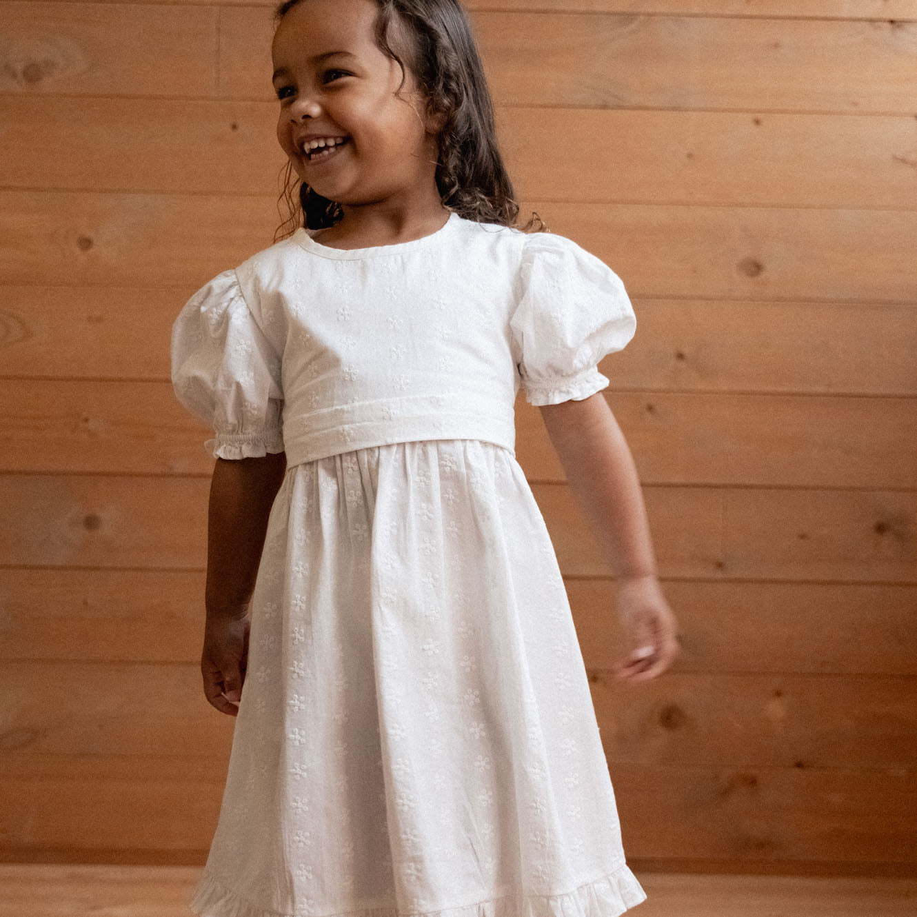 Nature baby annabelle dress ivory flora