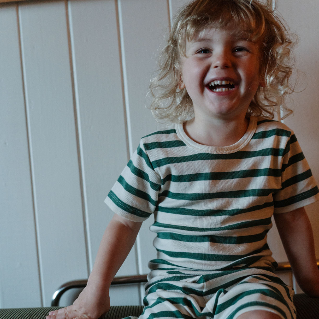 holiday peppermint stripe pyjamas