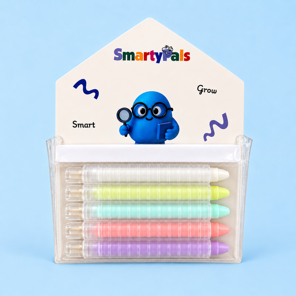 Smartypals bright chalk crayons in their case