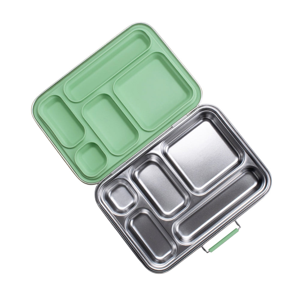 stainless steel bento lunchbox in sage
