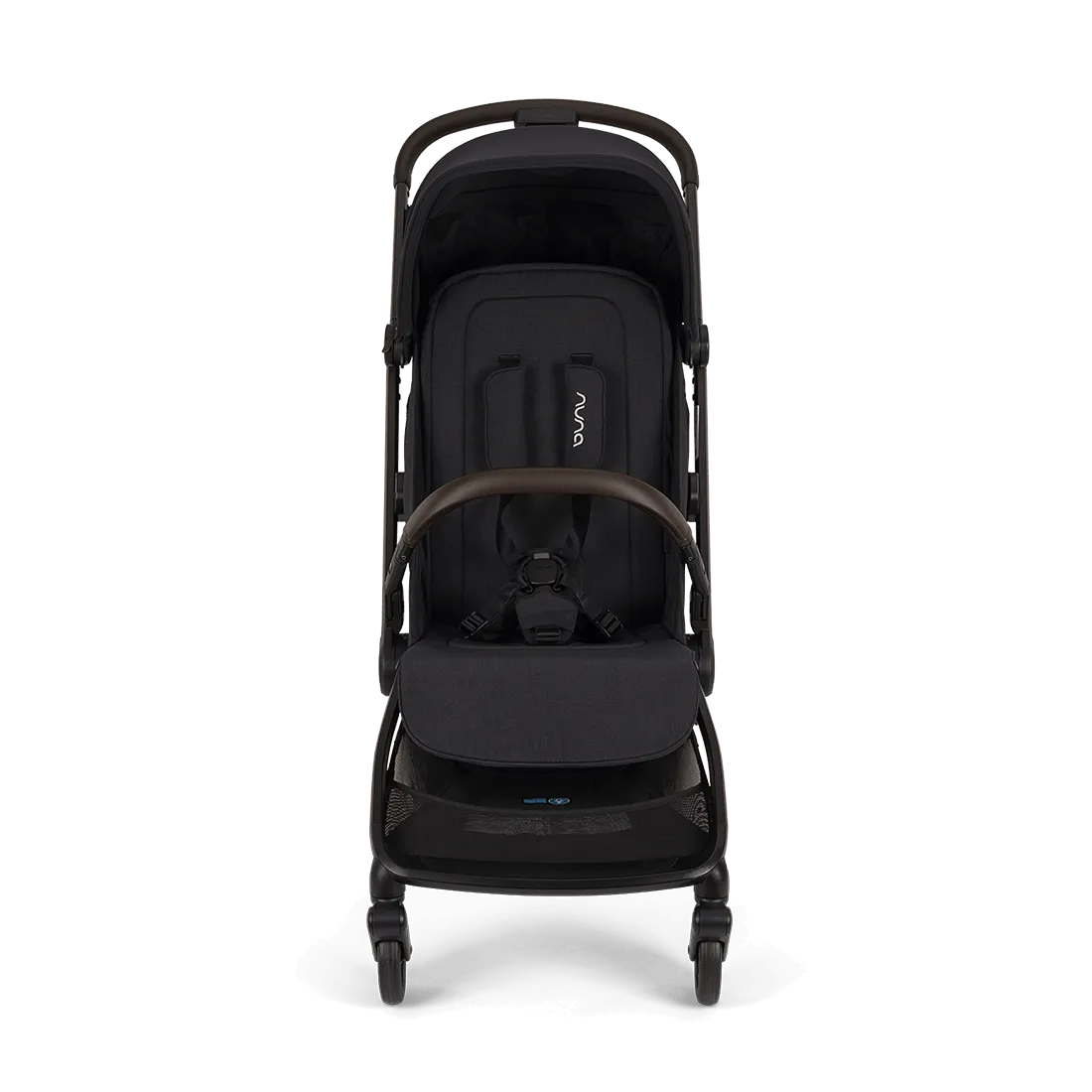 Nuna VIAA cabn stroller in Caviar, front view