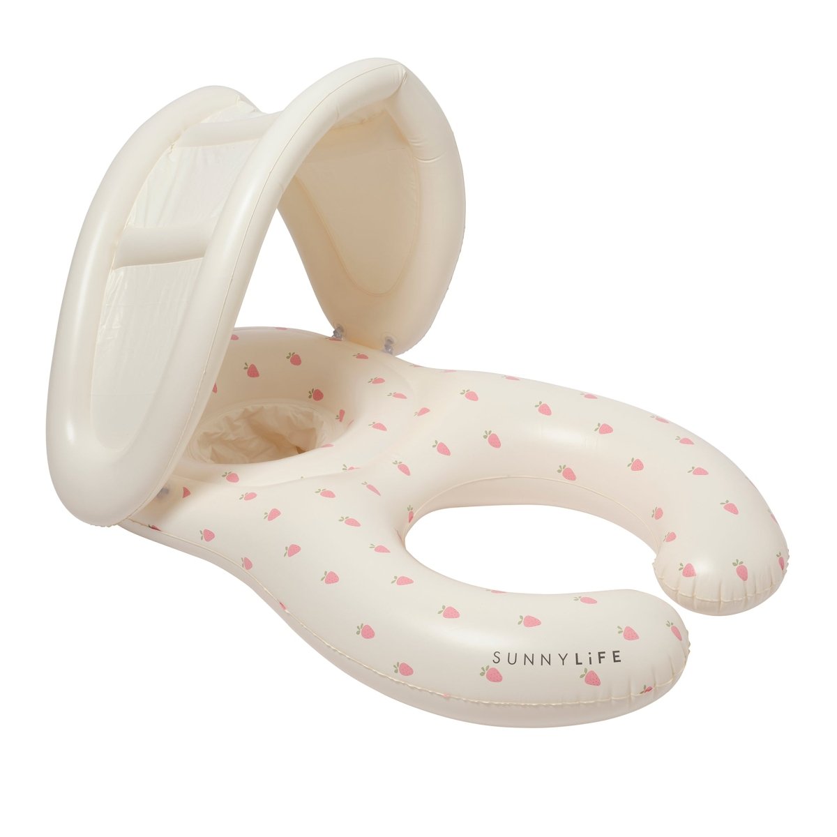 Sunnylife Float Together Baby Seat Strawberry Sunshine canopy detail
