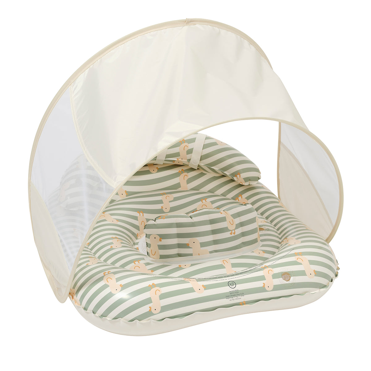 Sunnylife Interactive Baby Float Duck Sage Stripe