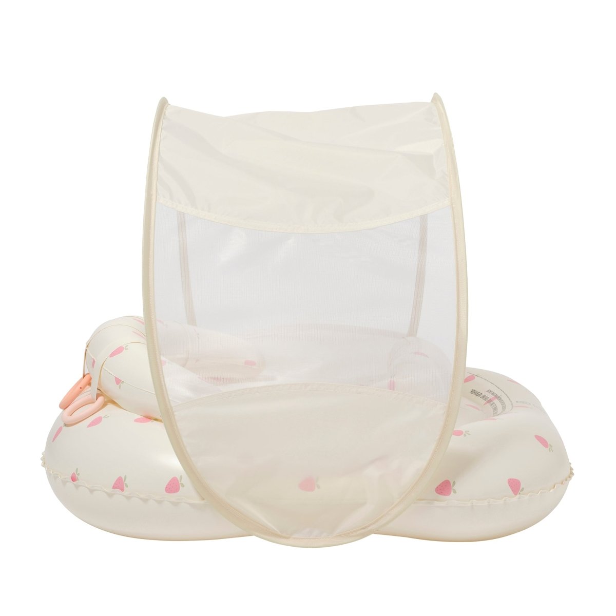 Sunnylife Interactive Baby Float Strawberry Sunshine Pink fabric seat detail