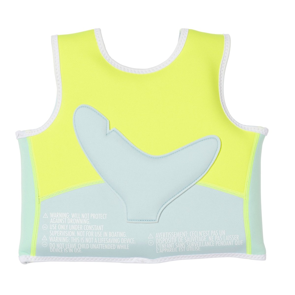 Sunnylife Kids Swim Vest Salty the Shark Aqua Neon