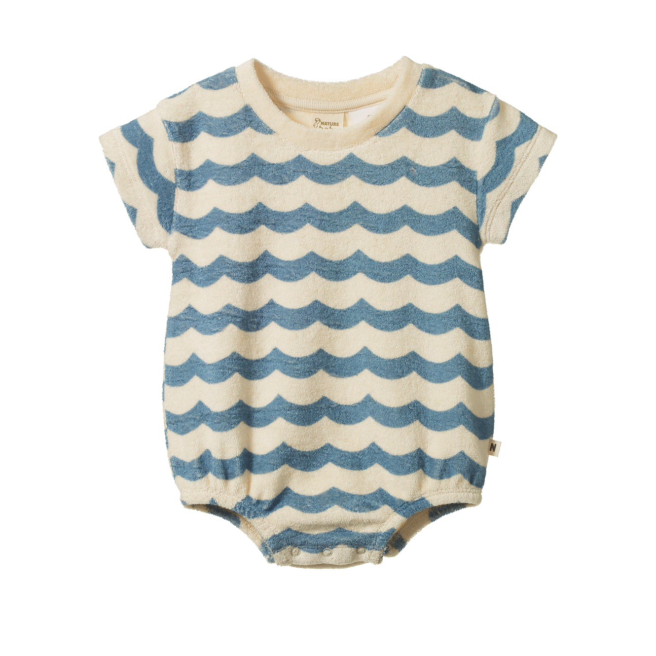 Juno Romper Terry in Waves Print