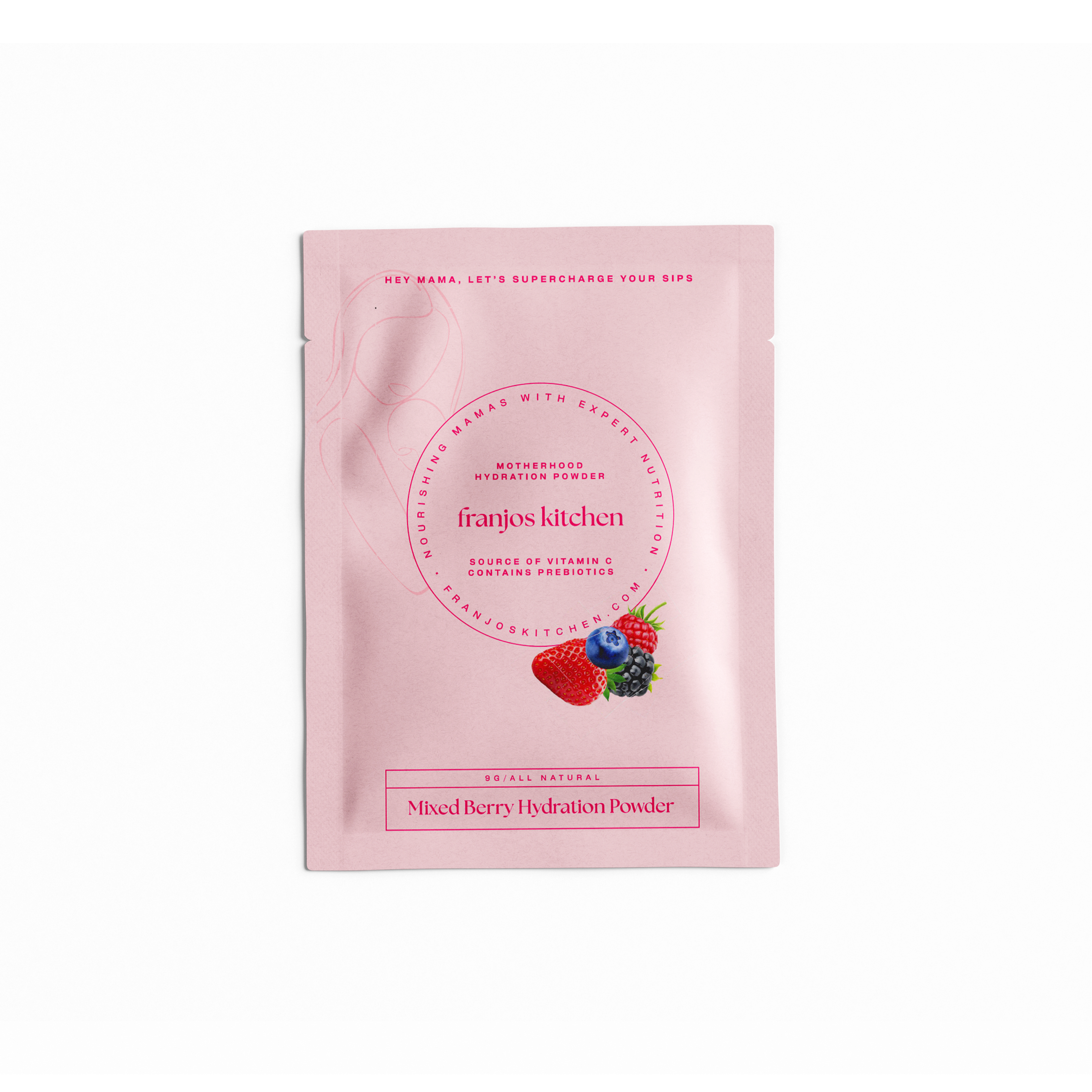 Franjos Kitchen Motherhood Hydration Powder 9g sample sachet - Mixed Berry
