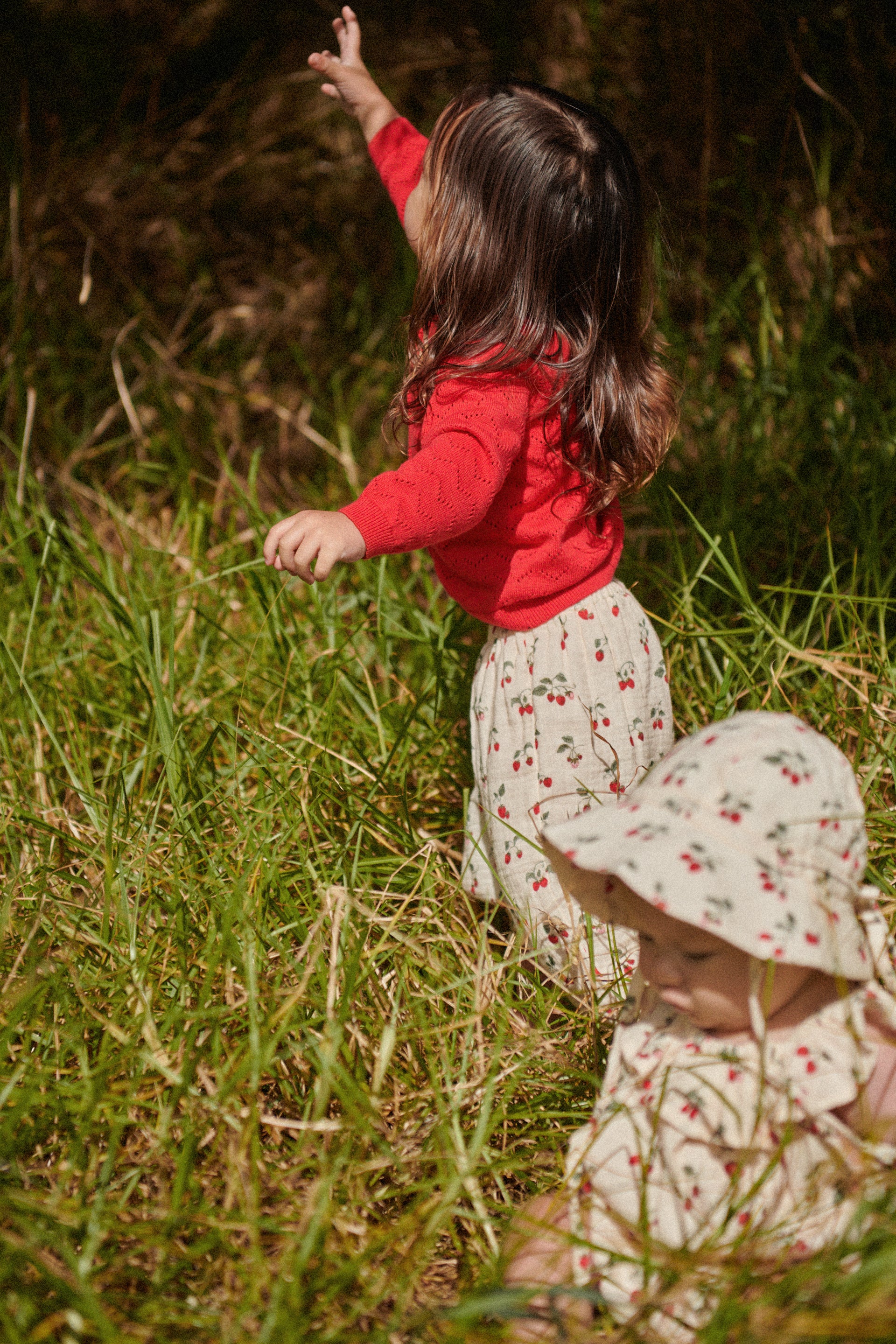 Nature baby muslin sunhat strawberry blush