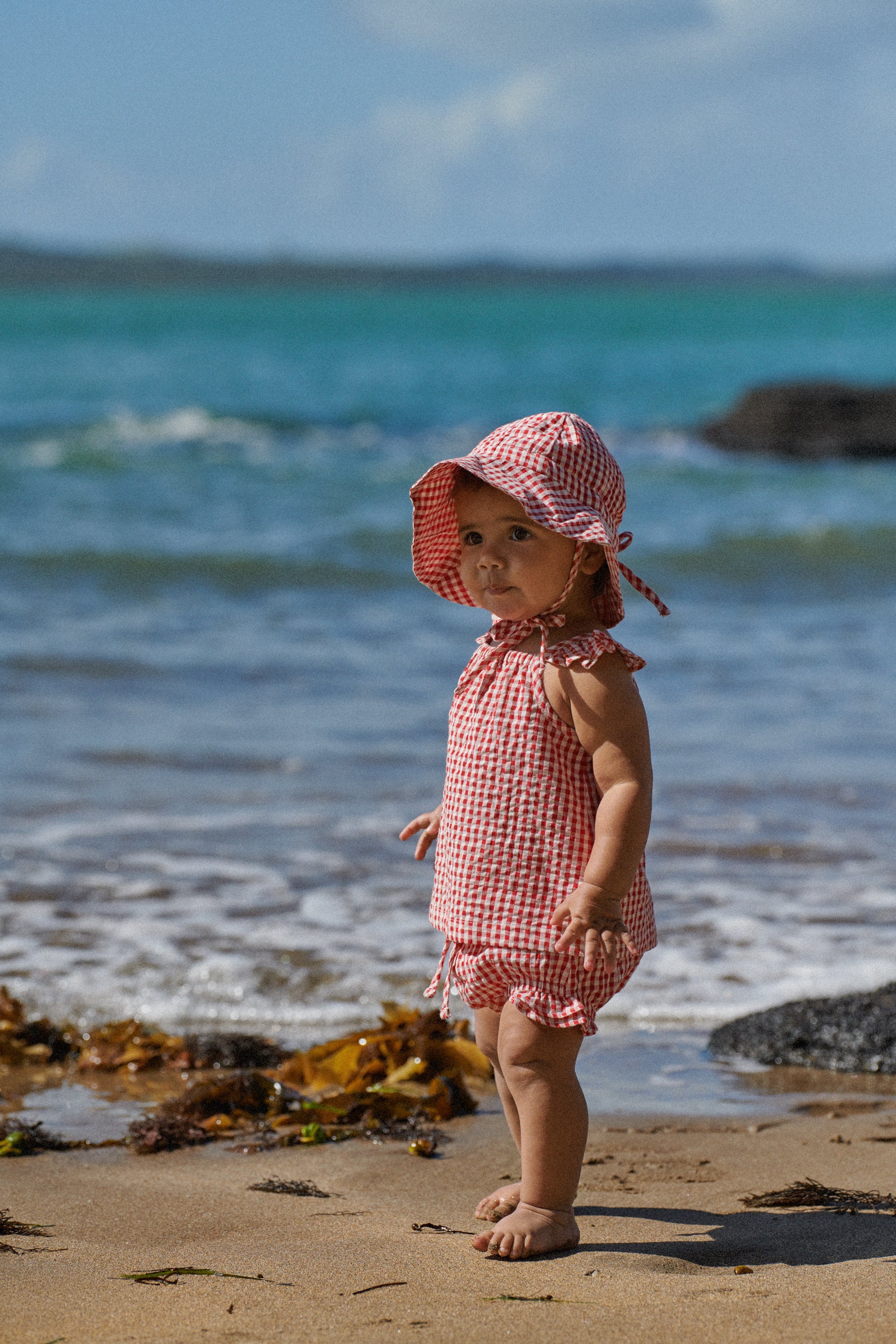 Petal Set Red Gingham Check