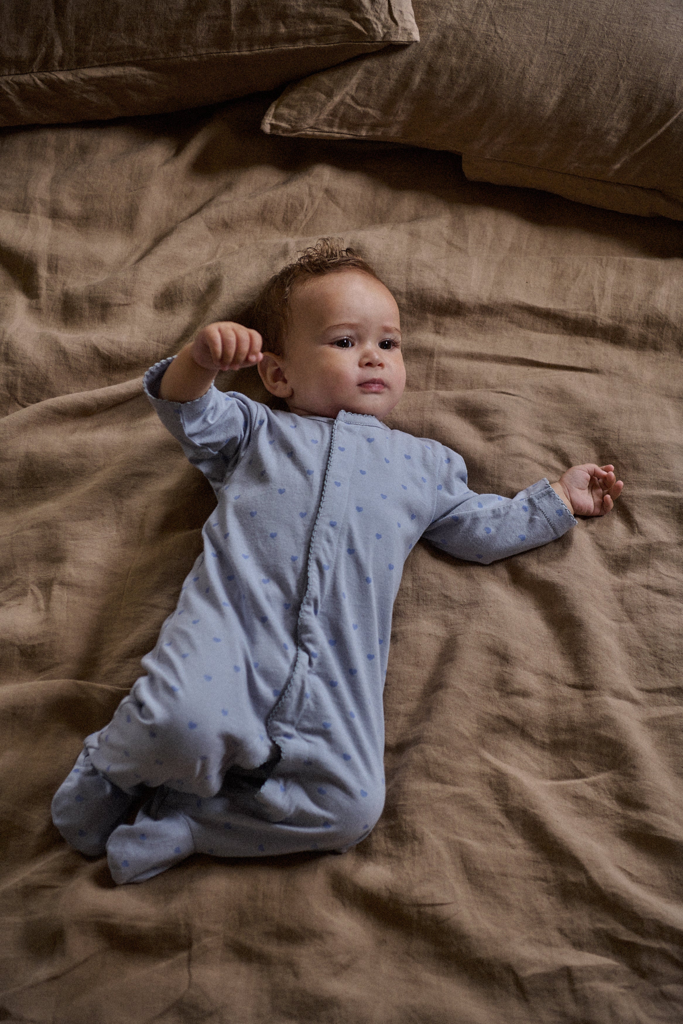 nature baby hearts print lucy suit