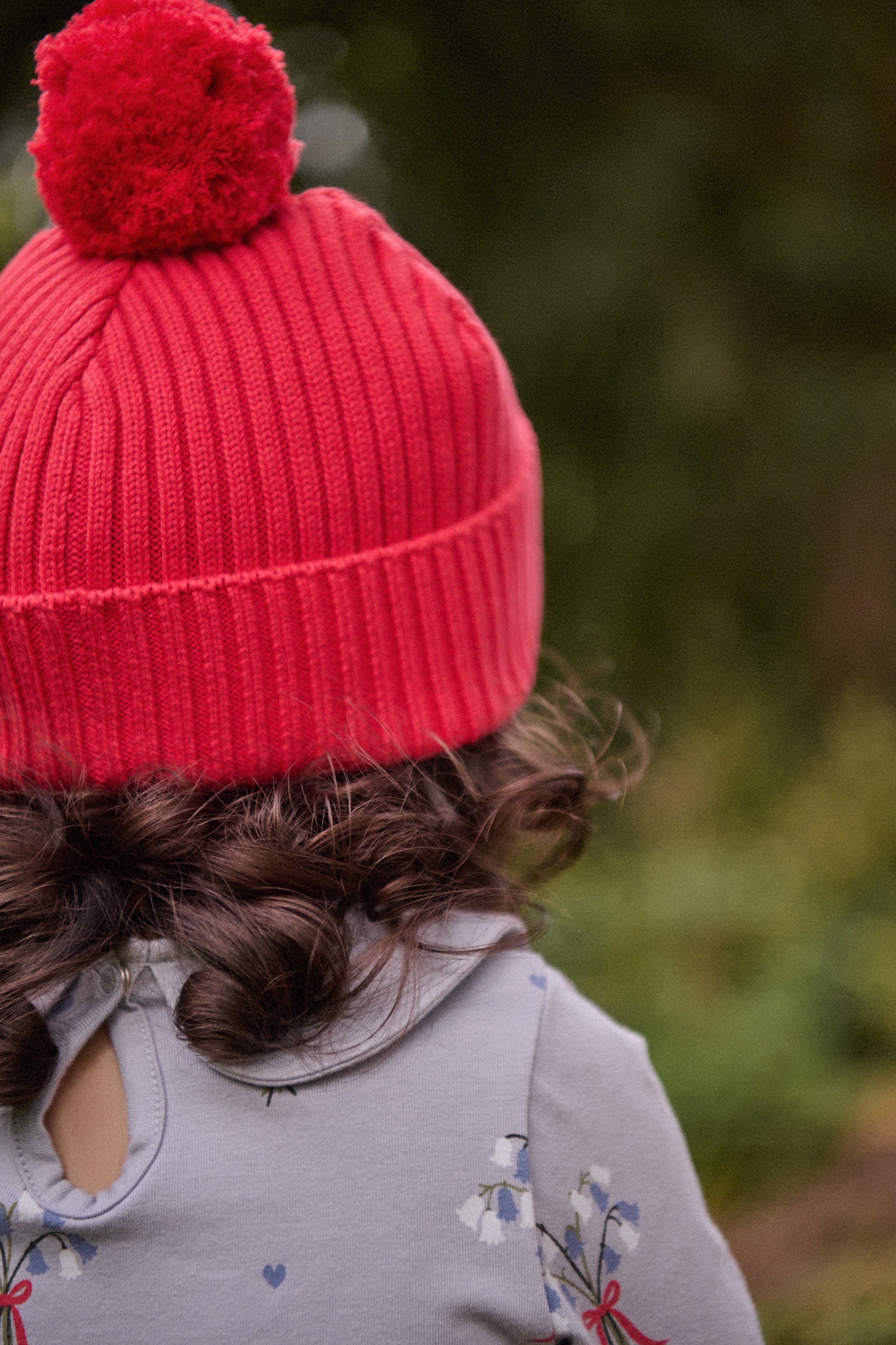 Nature baby forest beanie red