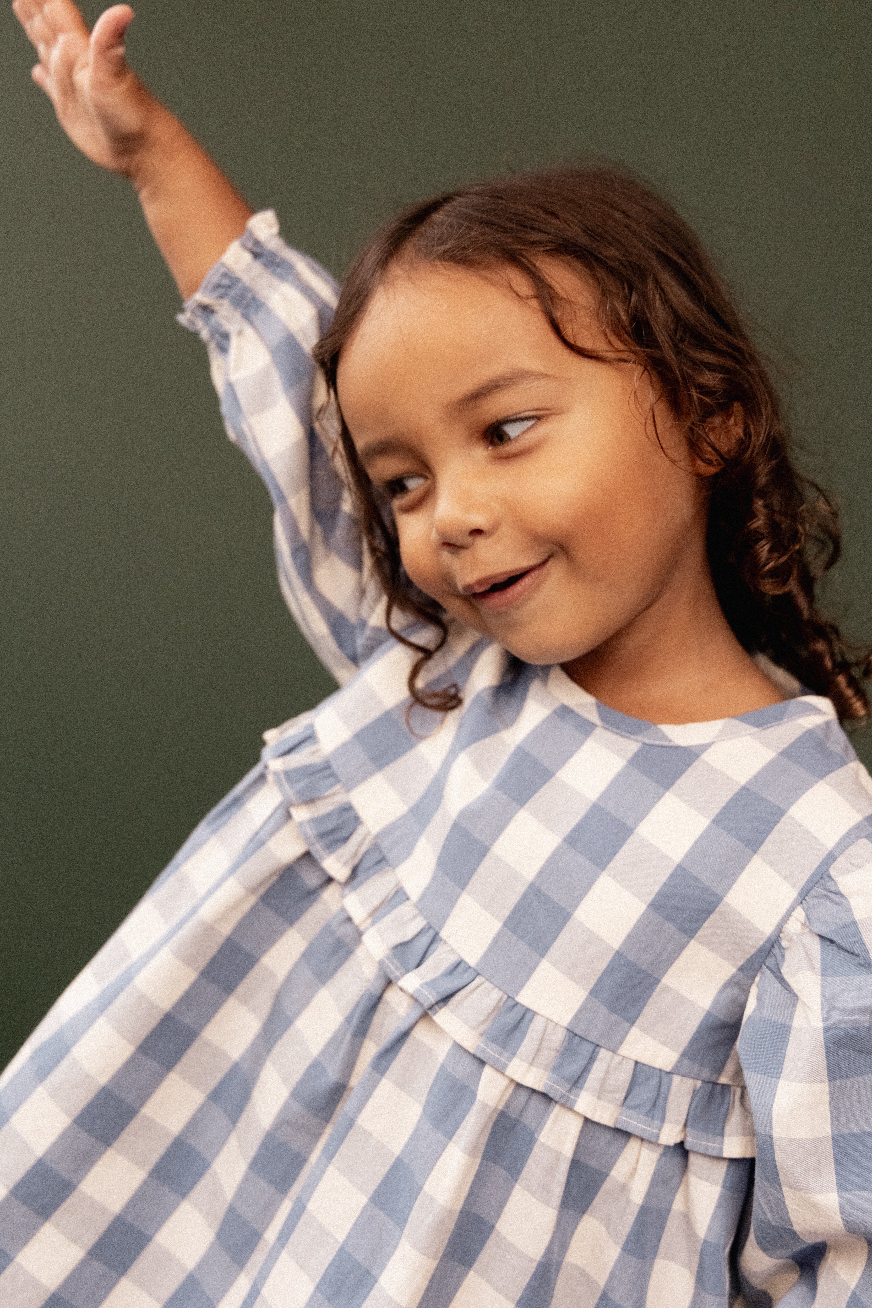 nature baby bluebelle check nora dress