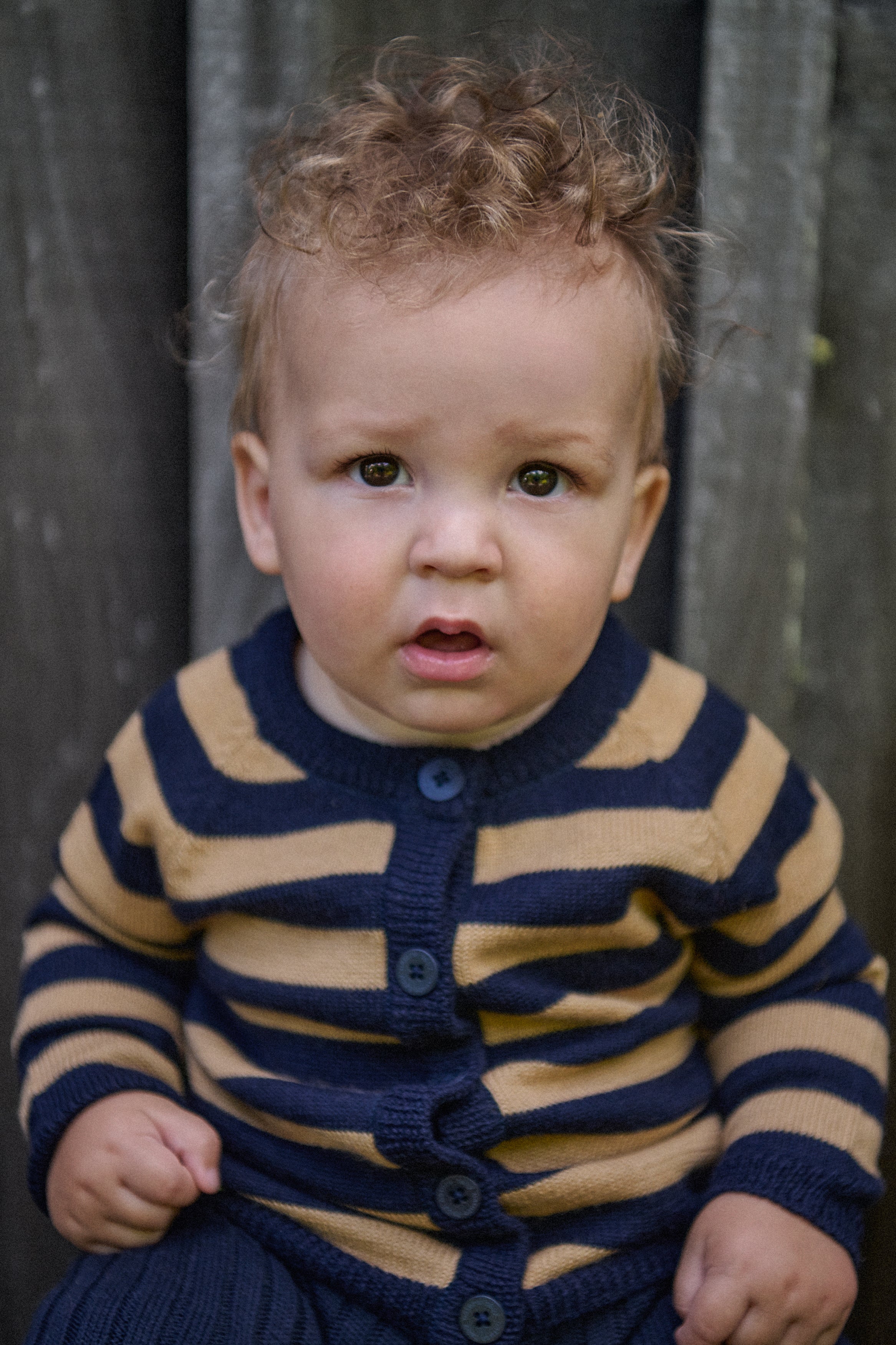 nature baby navy caramel merino cardigan