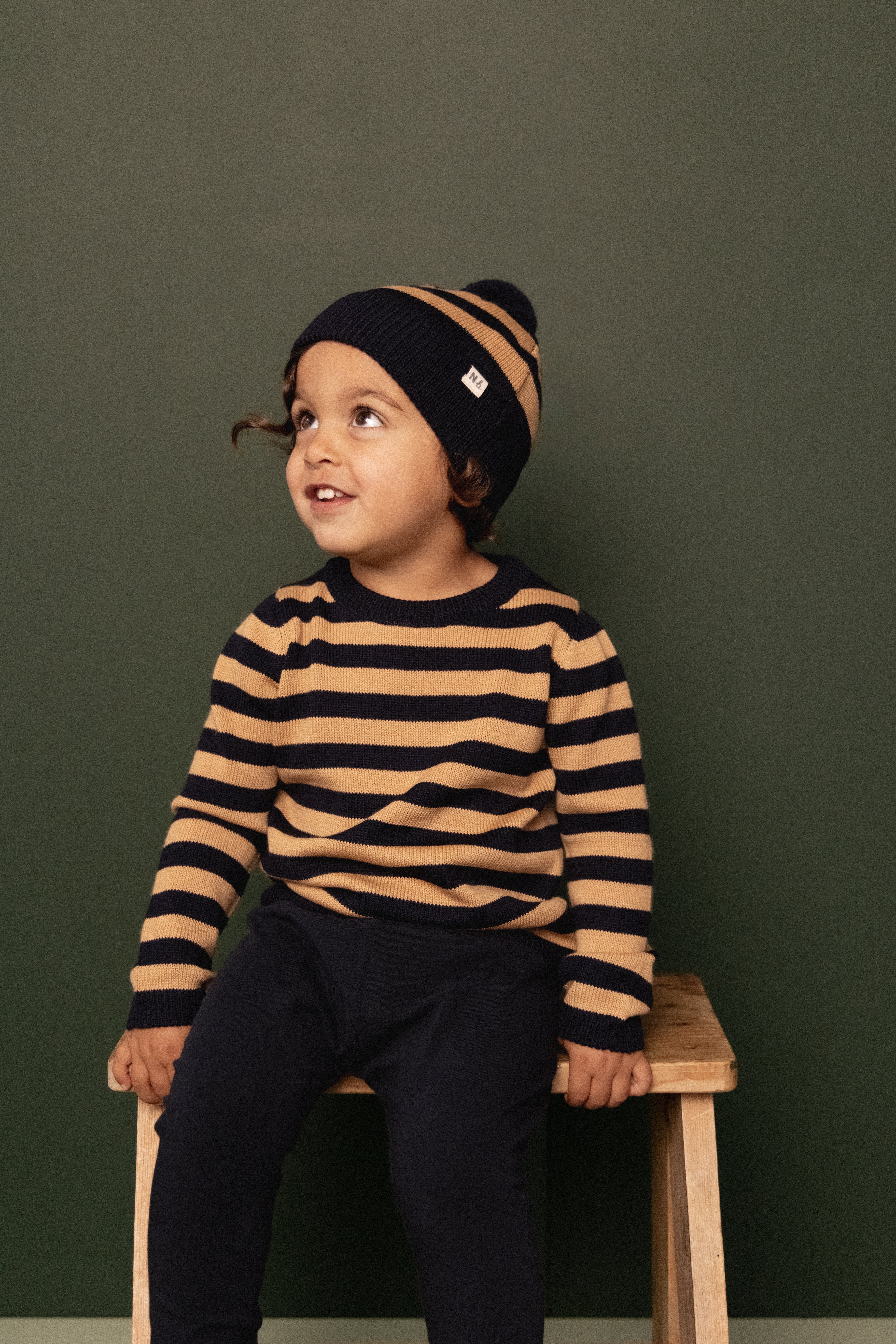 NATURE BABY caramel stripe merino