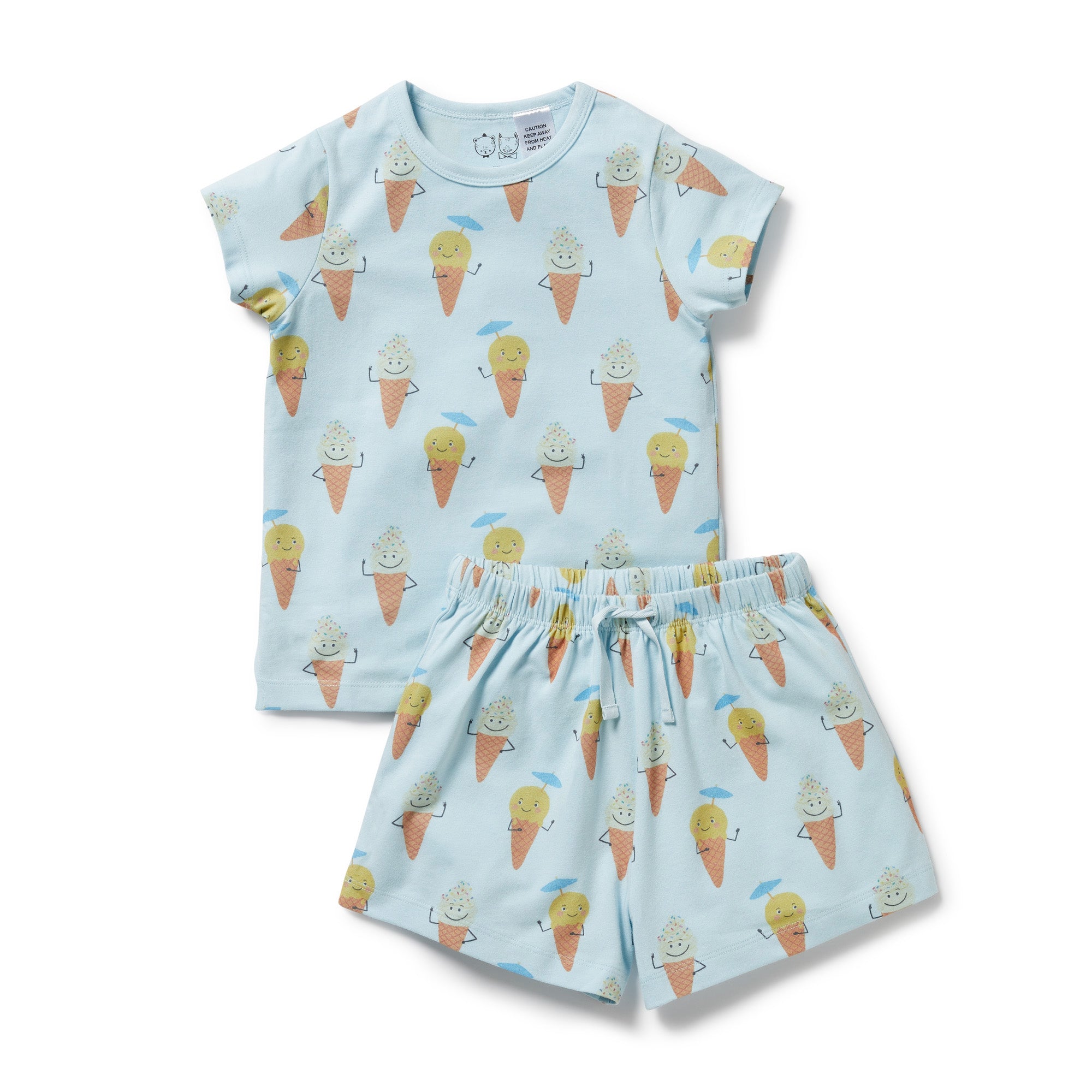 frosty friends short sleeve pj set