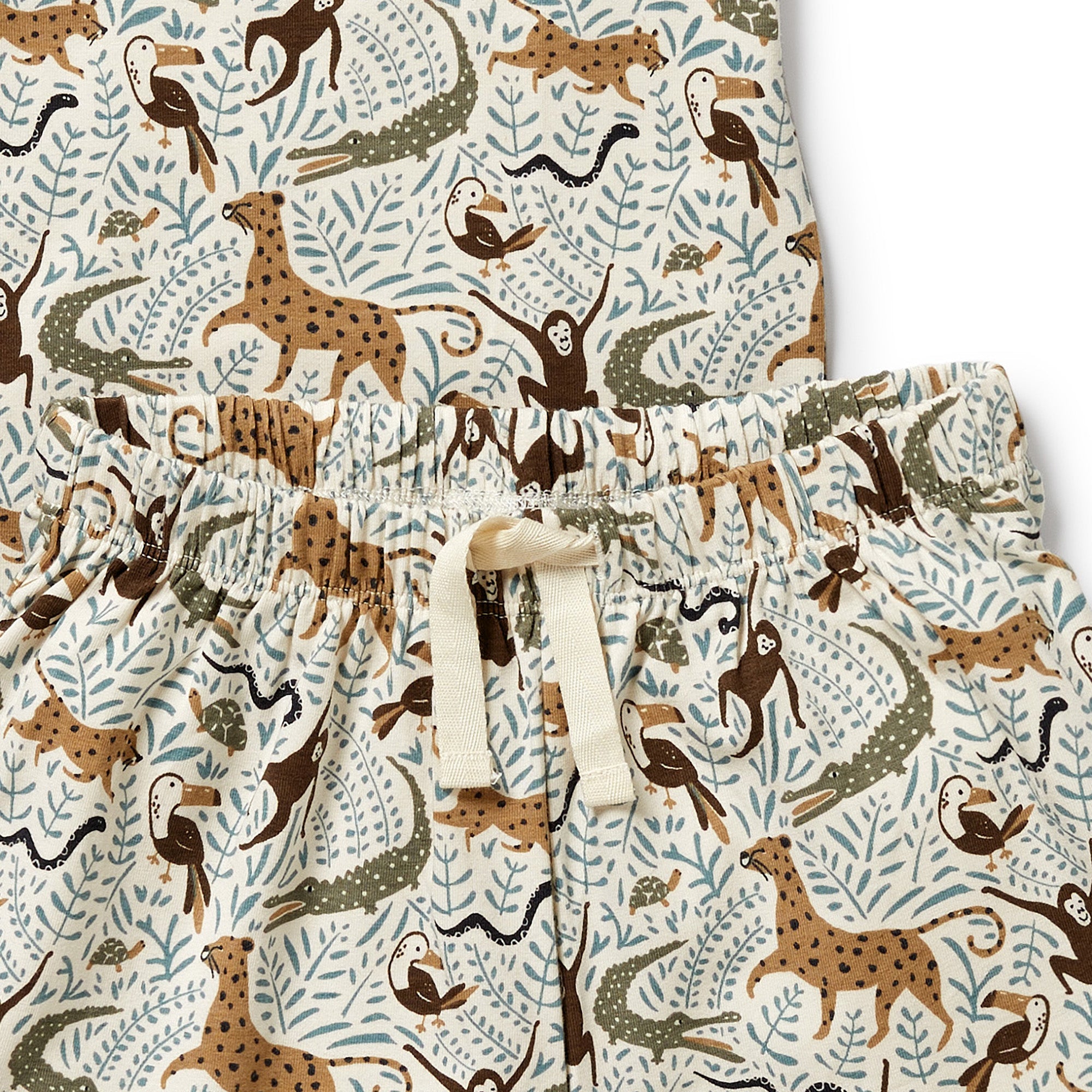 mini jungle short sleeve pyjamas