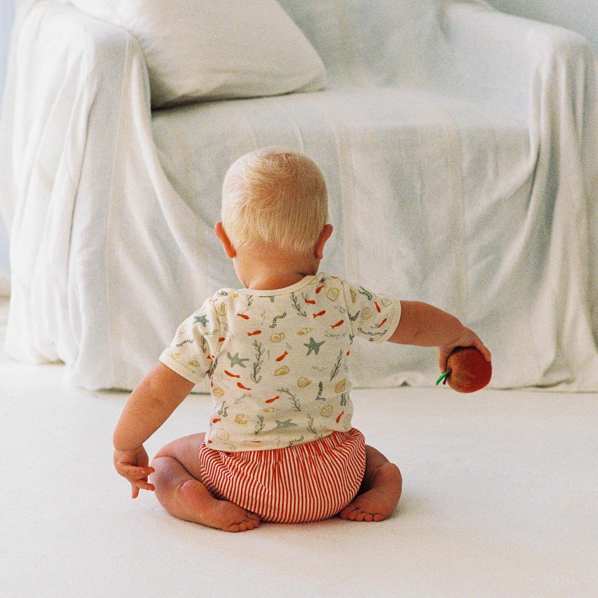 Arie Shorts in Meri Stripe worn by baby