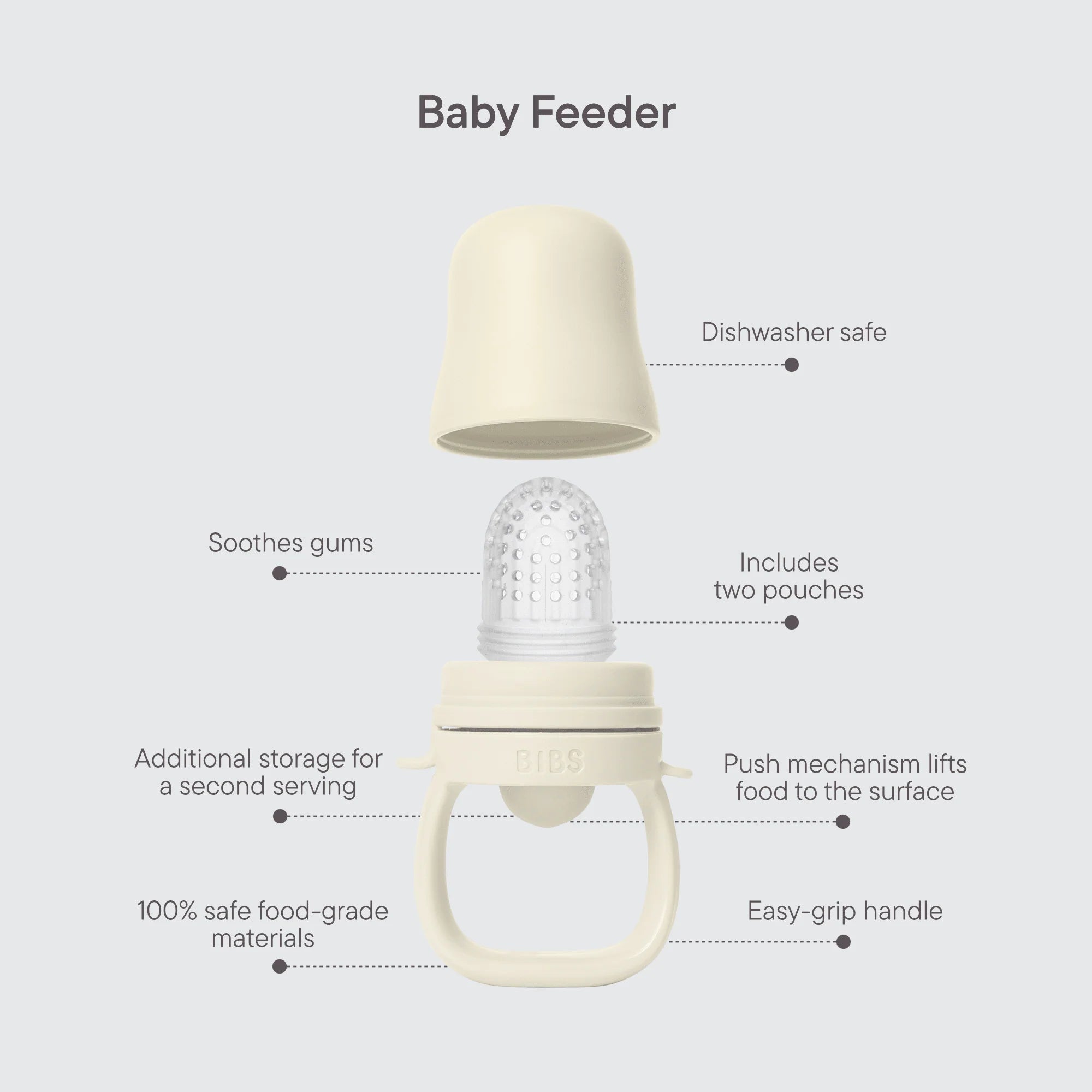 bibs baby feeder in blush