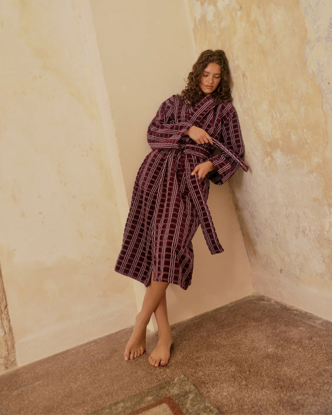Hommey velour robe blackberry