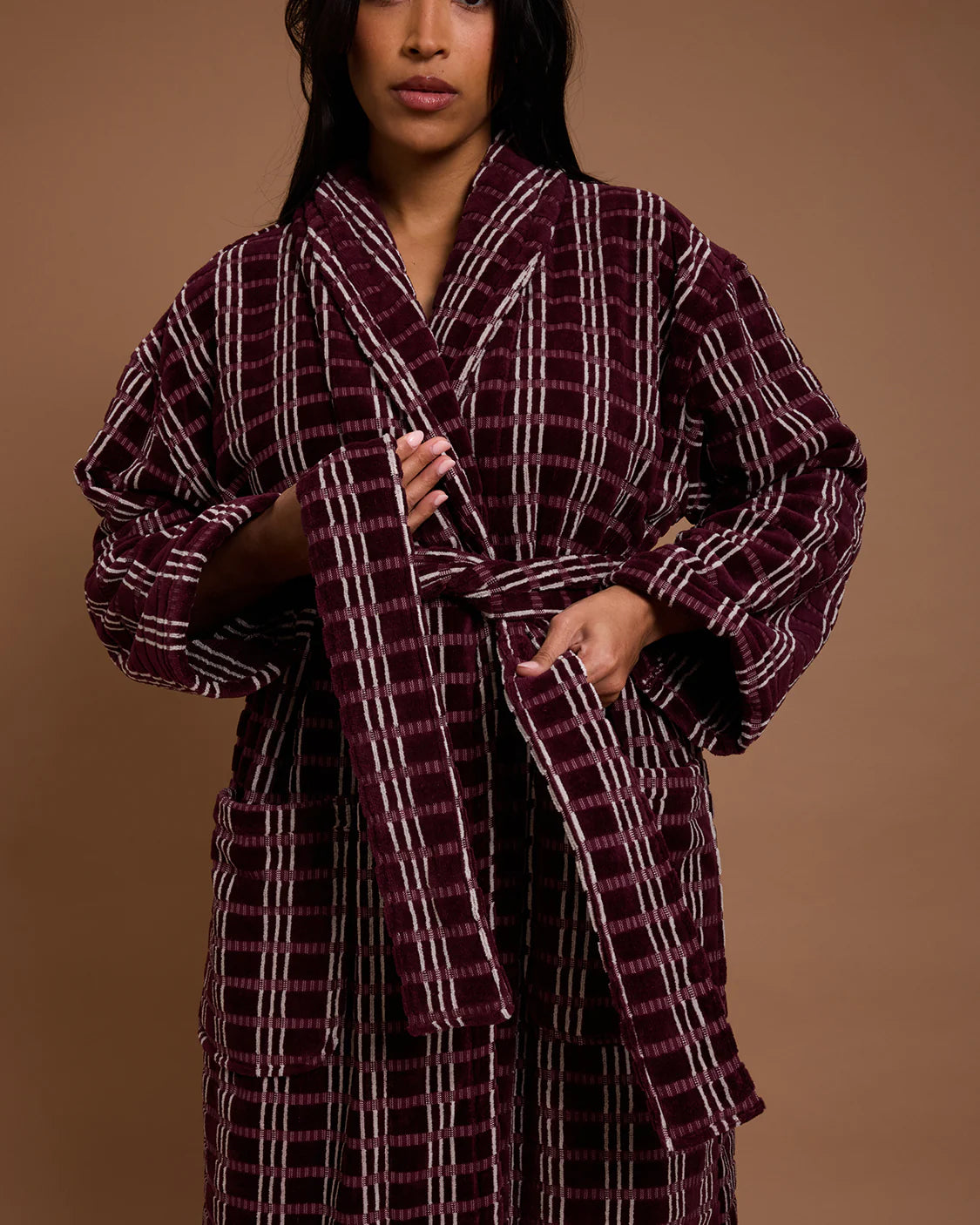 Hommey velour robe blackberry