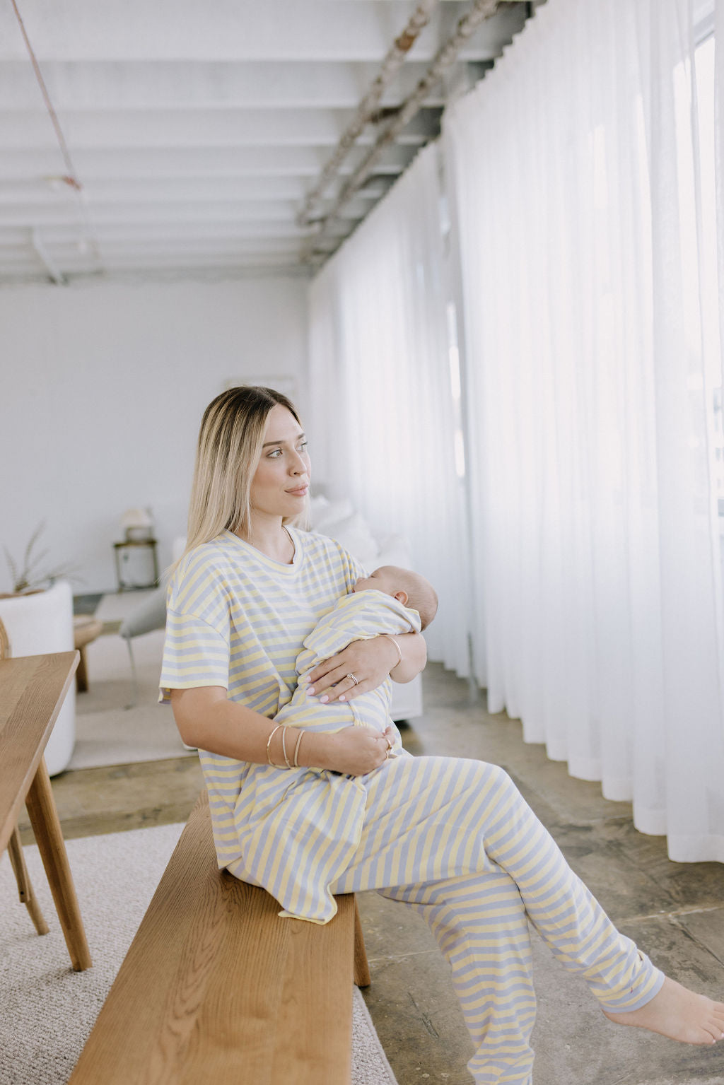 Organic Women's Summer Pyjama Set | Butter + Lilac