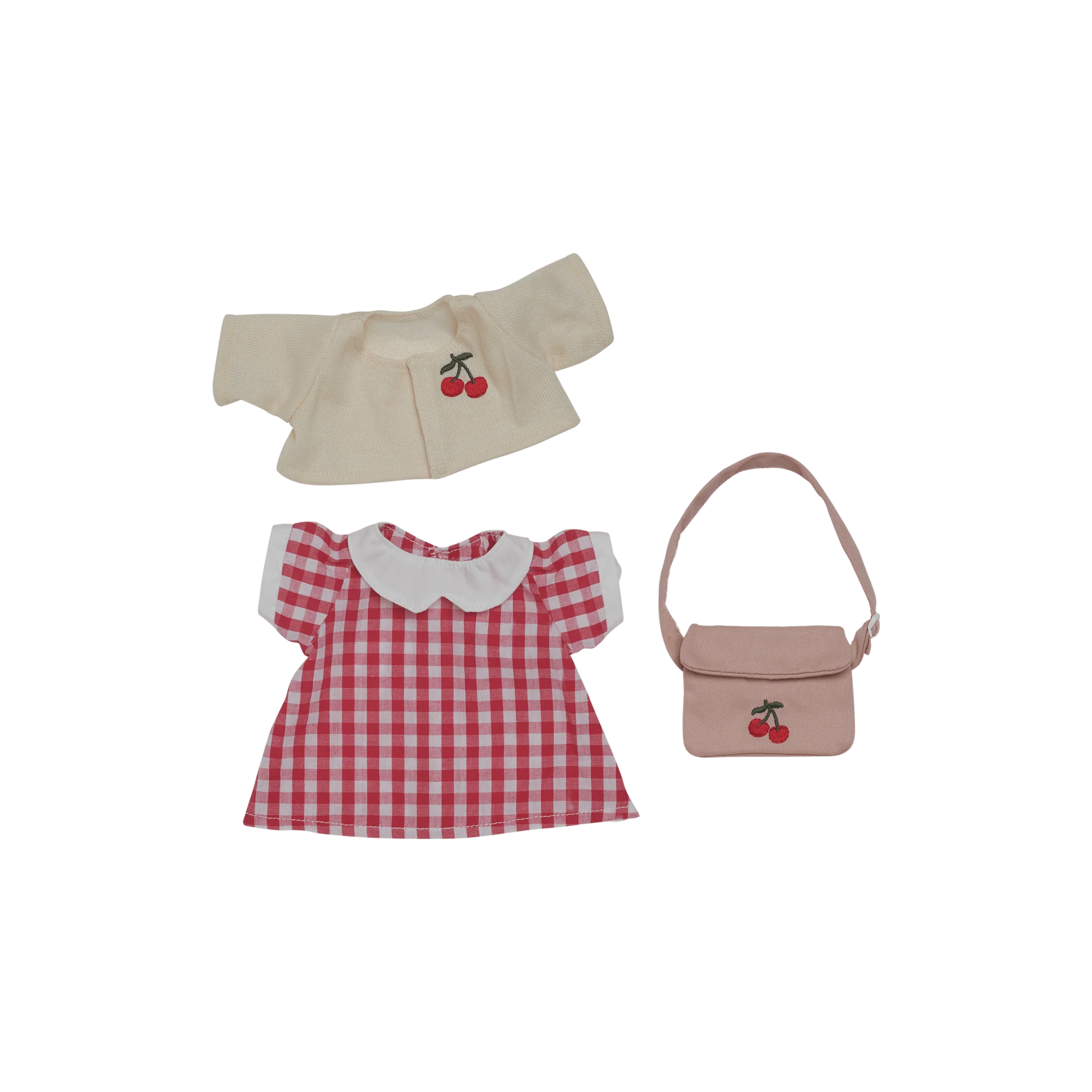 Dinkum Dolls Cherry Gingham Outfit Set