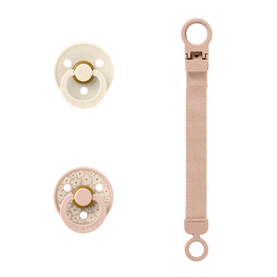 bibs dummy and loop gift set in blush