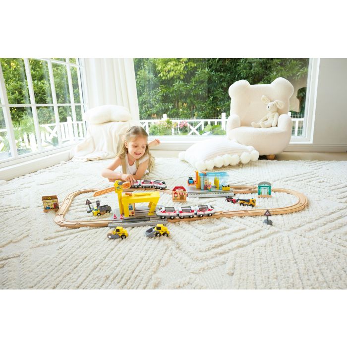 Hape railway crane construction kit