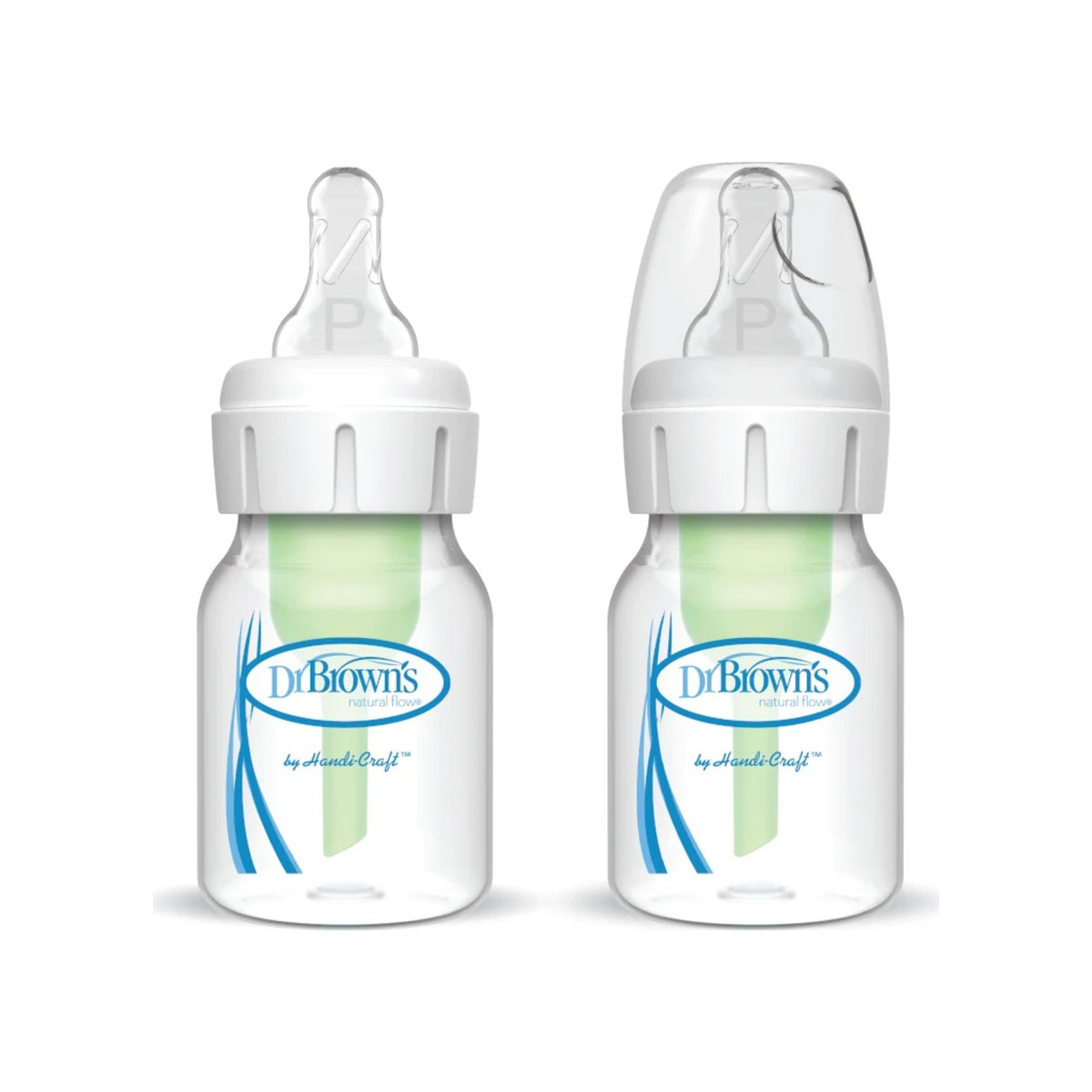 Dr Brown's Options+ Narrow Bottle 60ml with Preemie Teat 2 Pack