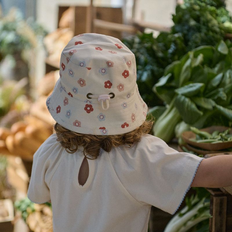 nature baby flora stamp bucket hat