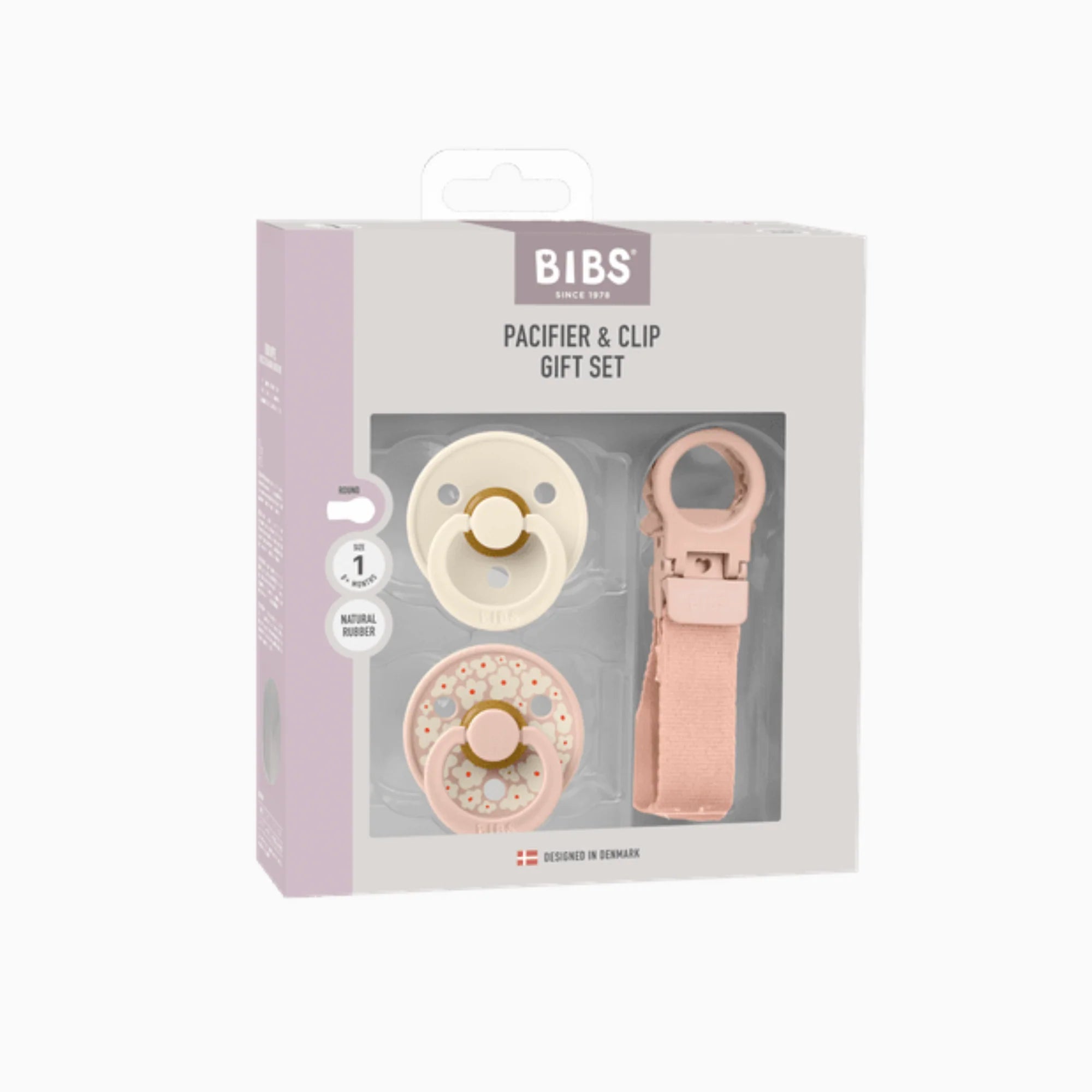 bibs dummy and loop gift set in blush