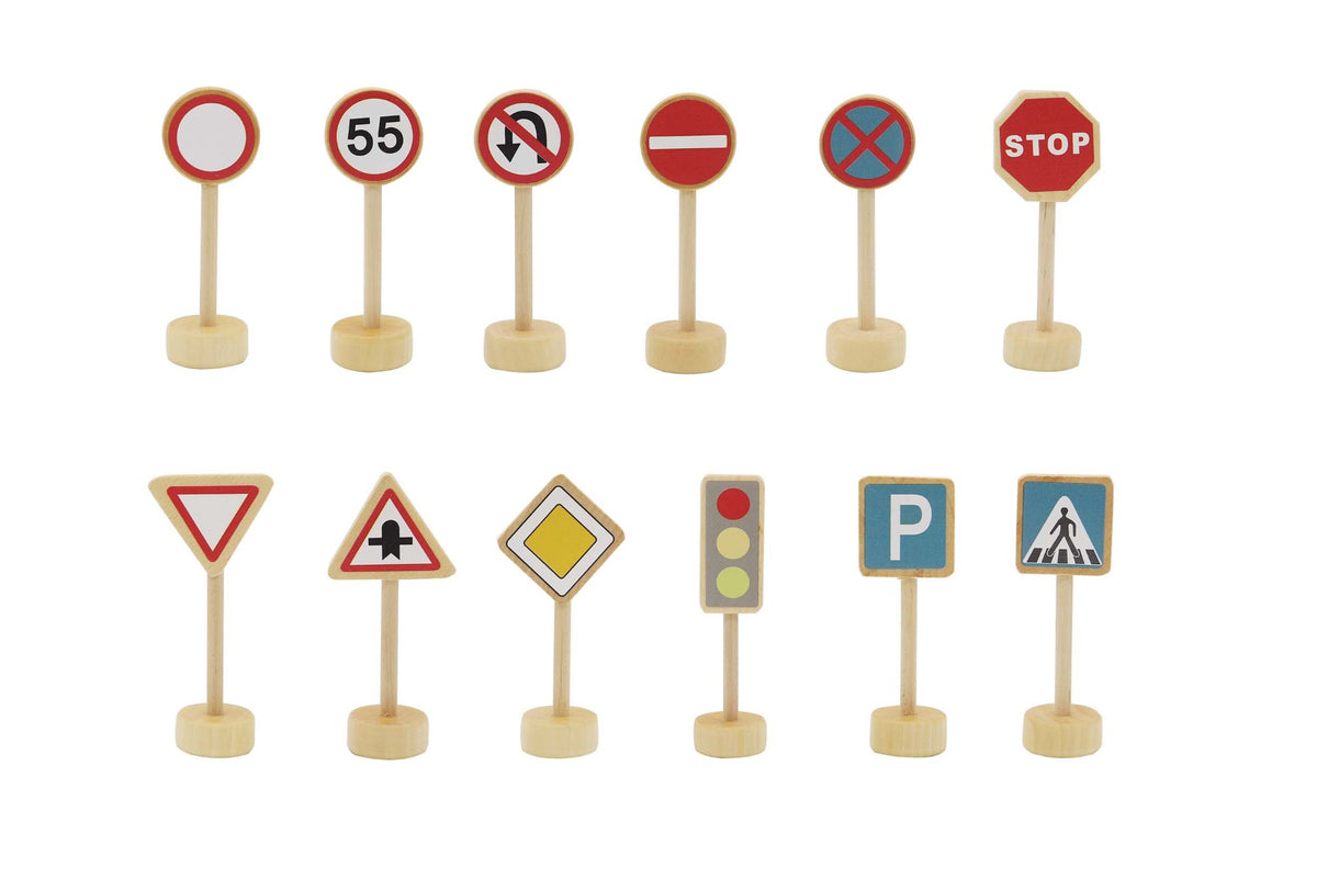 ToysLink Wooden Road Sign Playset
