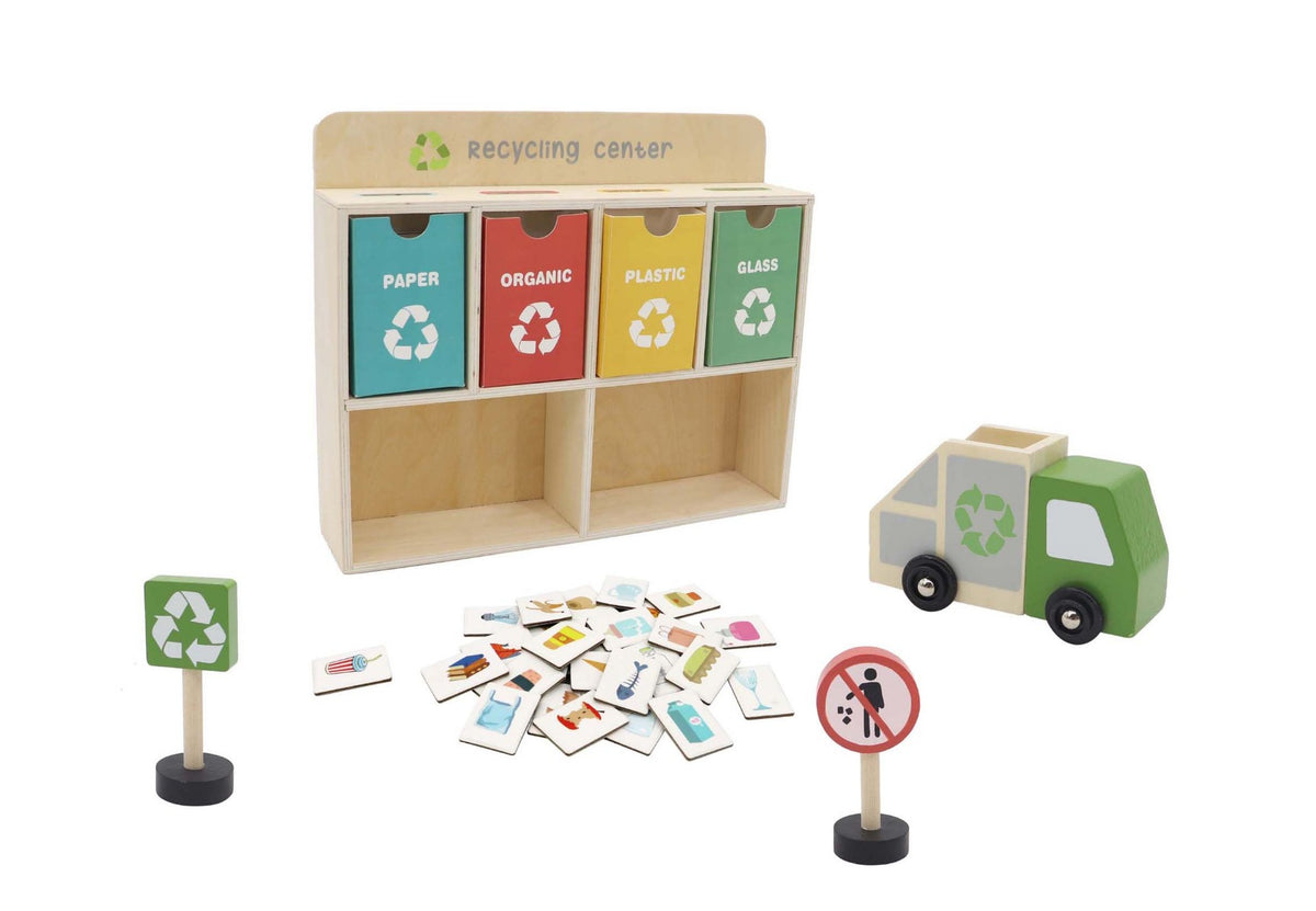 ToysLink Wooden Recycling Centre Play Set
