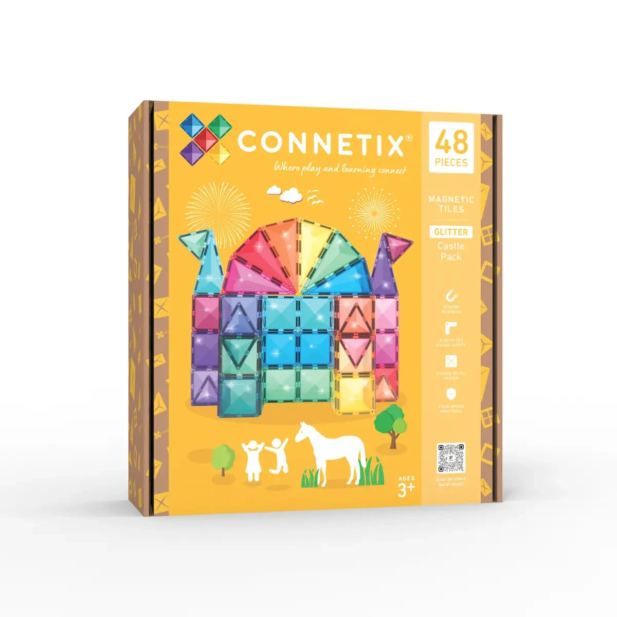 Connetix | Glitter Castle 48 Piece Pack