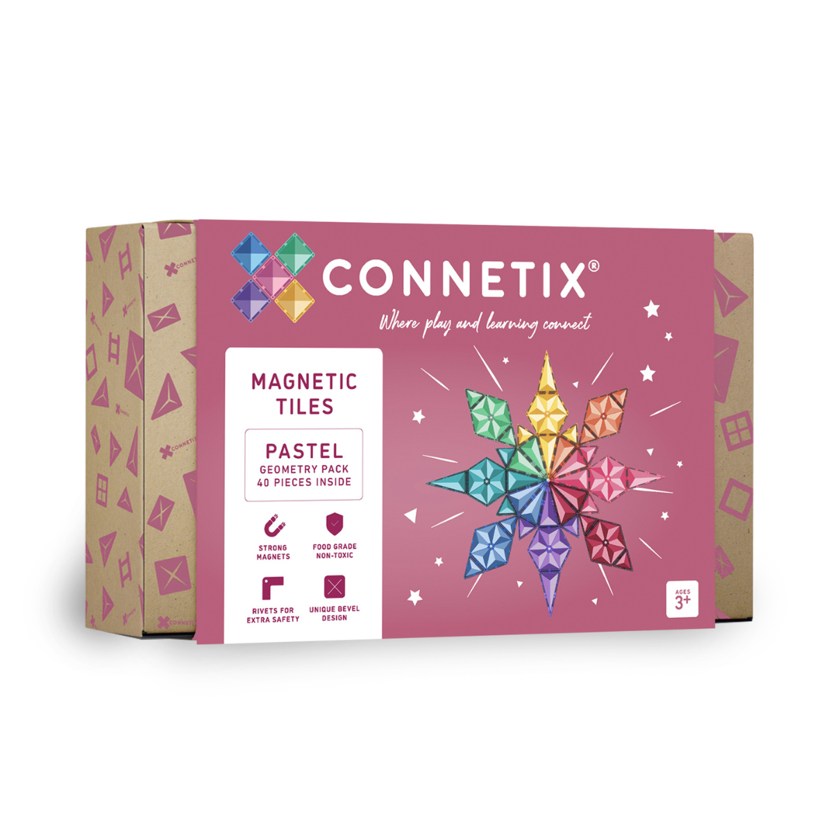 Connetix | Pastel 40 Piece Geometry Pack