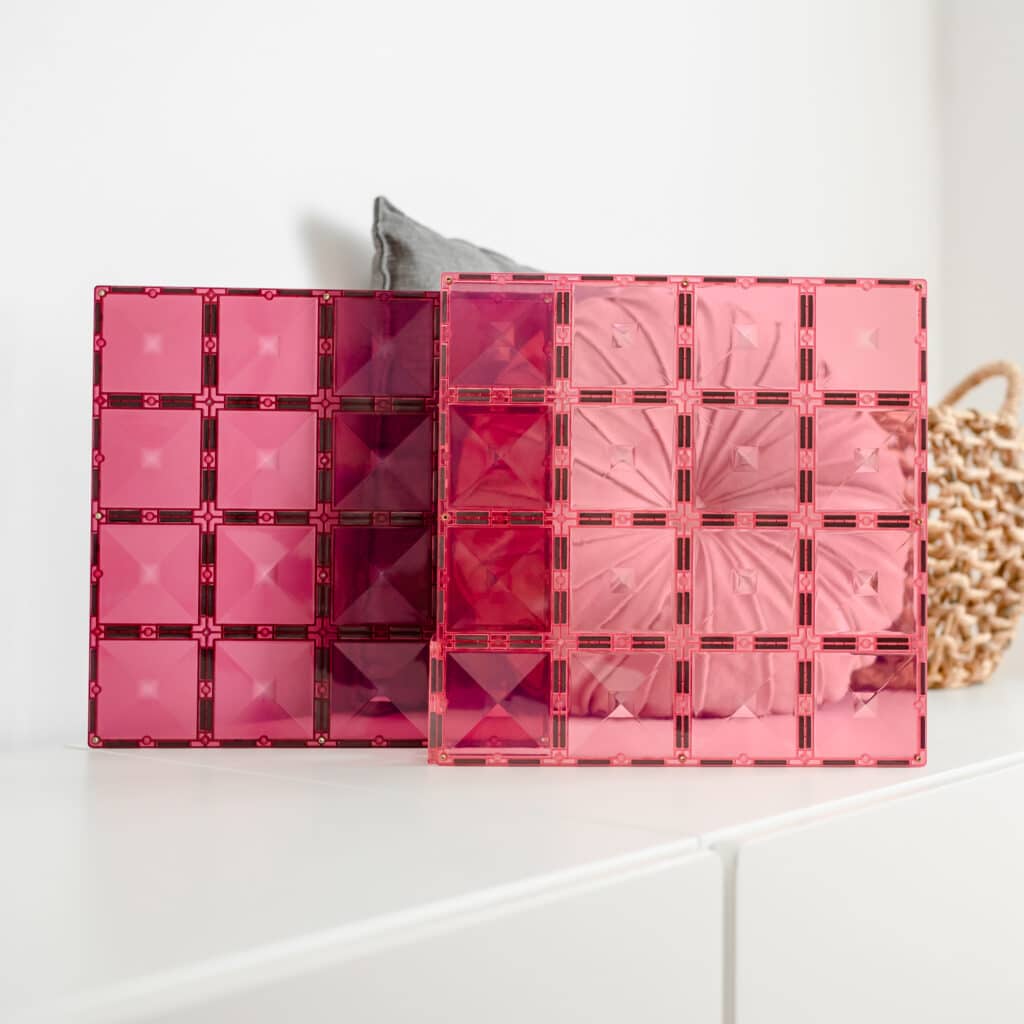 Connetix Pastel Pink + Berry Base Plate 2 pc