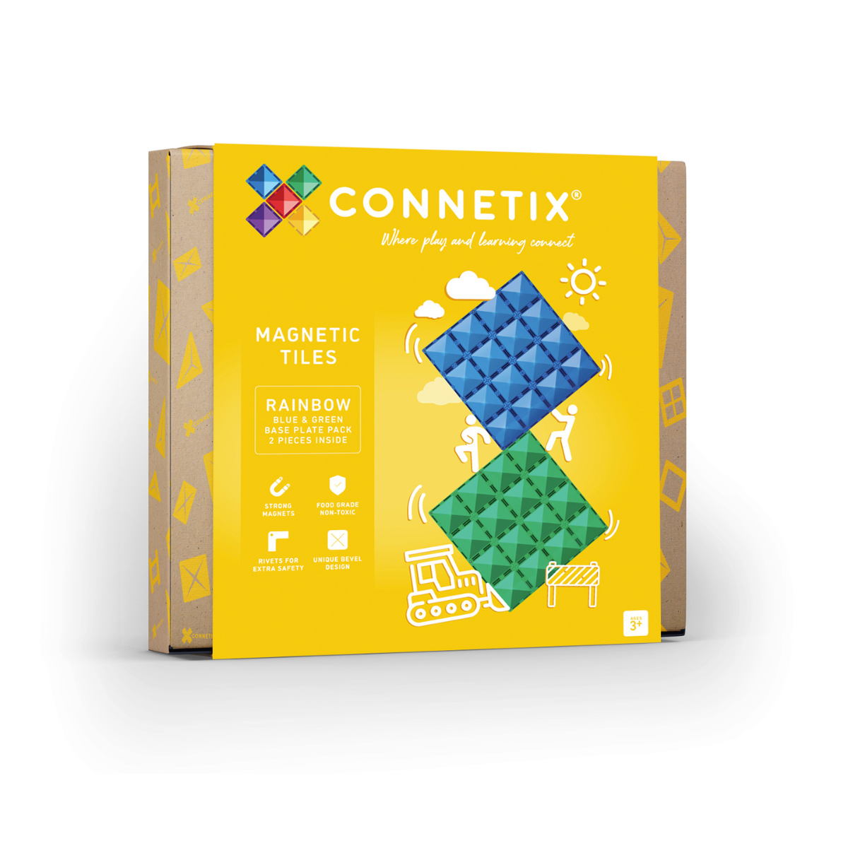 Connetix | Rainbow Blue + Green Base Plate