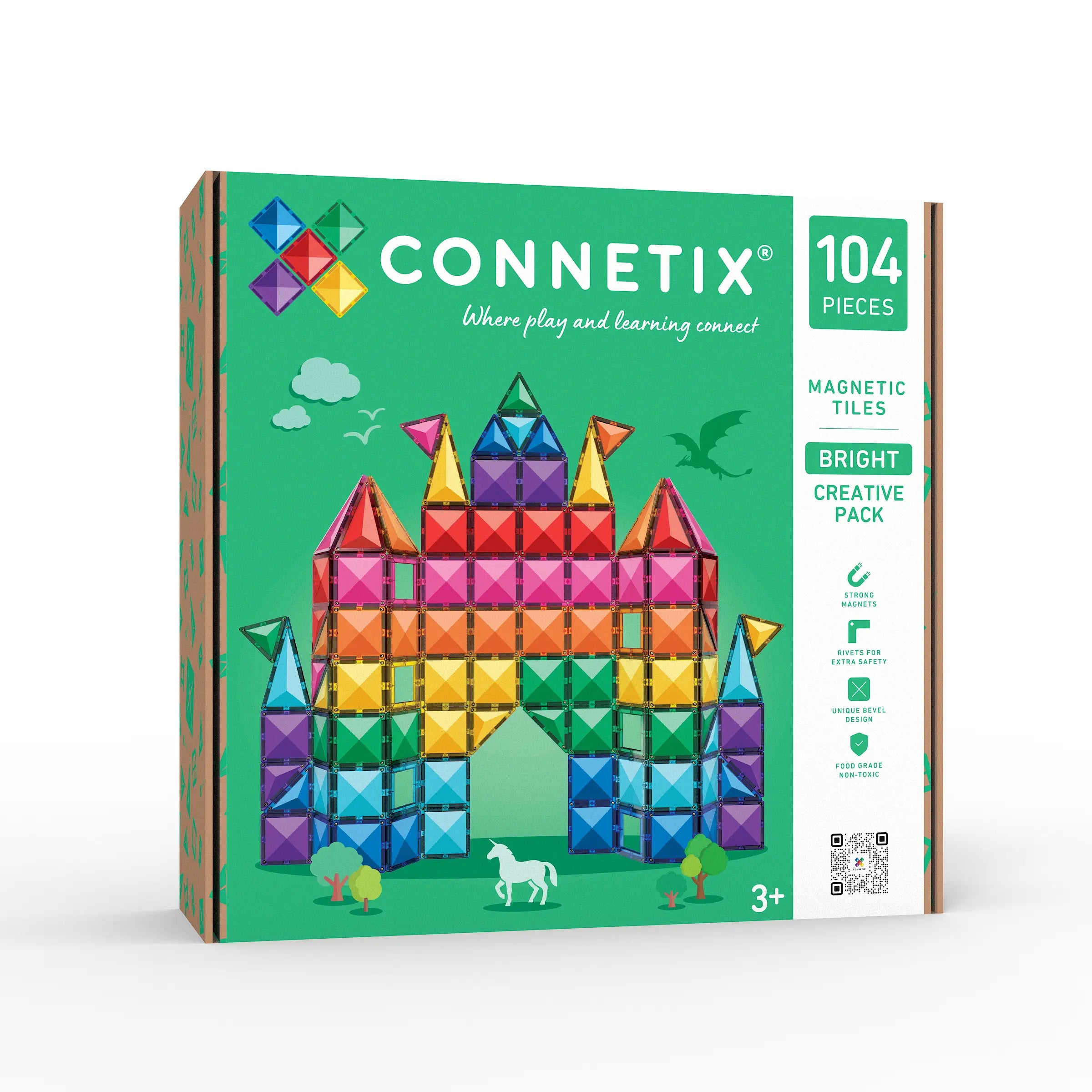Connetix Bright 104 Piece Creative Pack